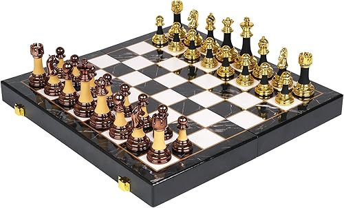 Miniatura 9 de Juego de ajedrez acrílico de 15 pulgadas para adultos y niños con aleación de zinc + piezas de ajedrez acrílicas y tablero de ajedrez de madera