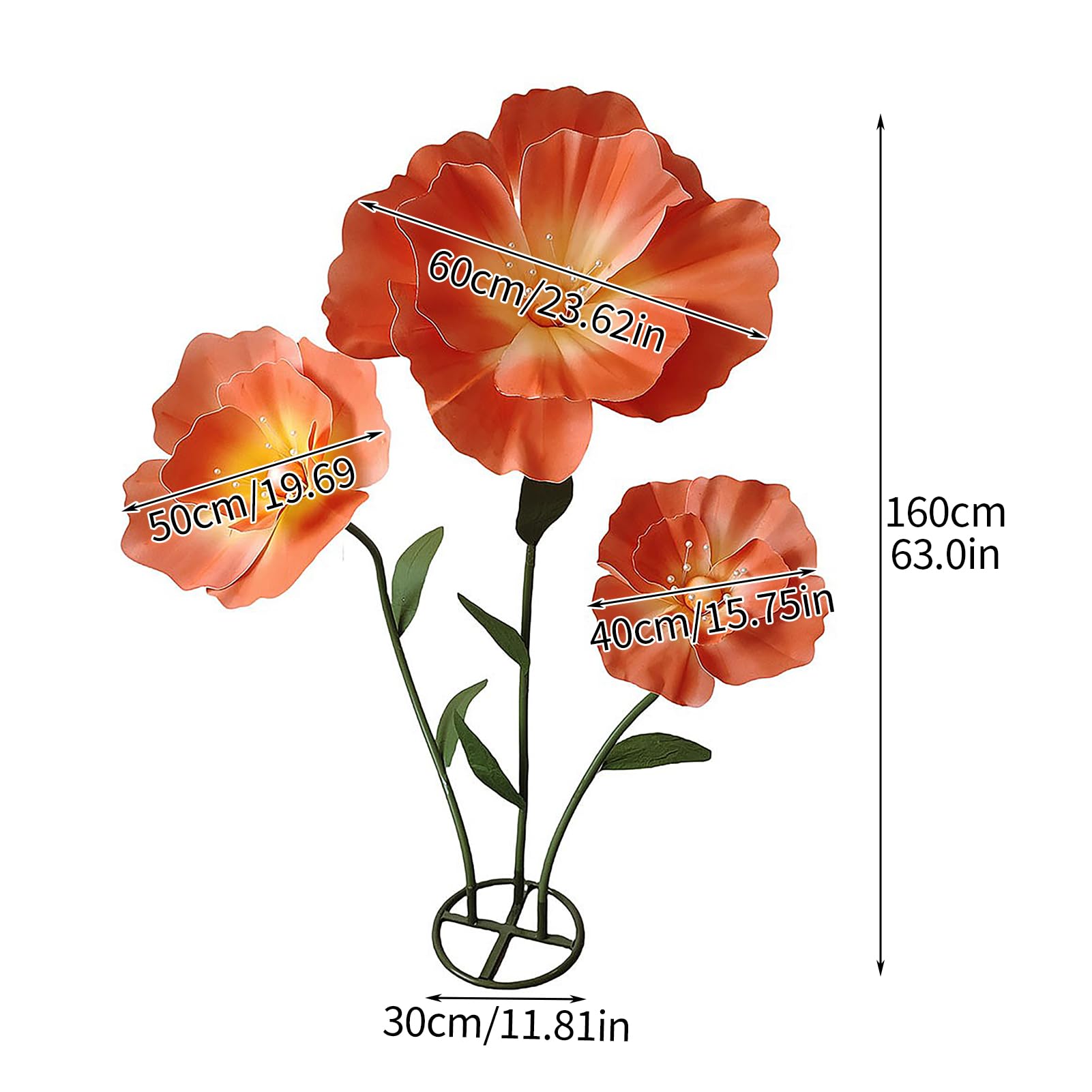 Fleur Géante En Papier Avec Tige, Pivoine Géante En Papier, Fleur En Papier Sur Pied, Fond De Fleur En Papier Pour Mariage, Photomaton Fête - Canada