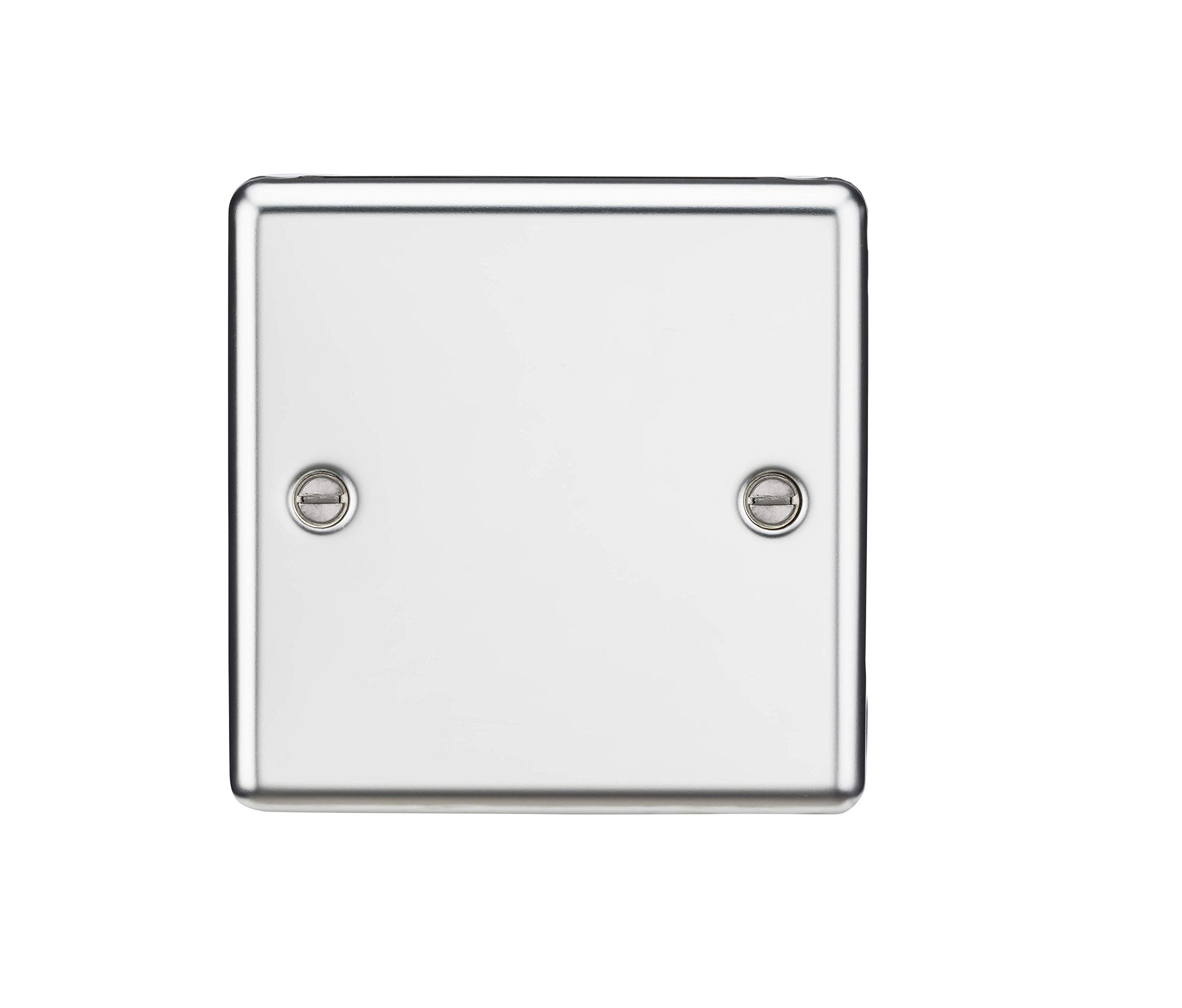 Knightsbridge Polished Chrome 1G Blanking Plate - Rounded Edge