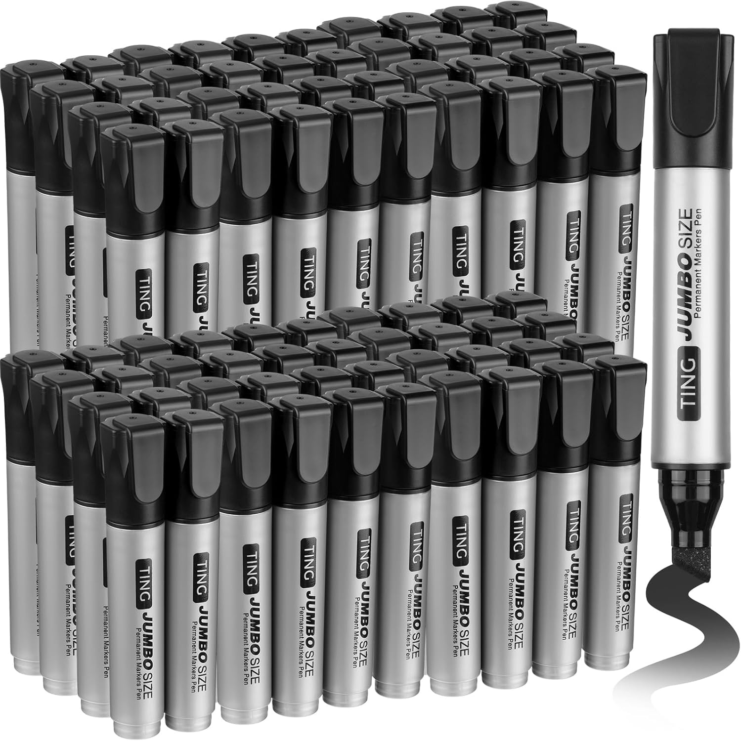 Cholemy 80 Pcs Jumbo Permanent Markers Bulk Large
