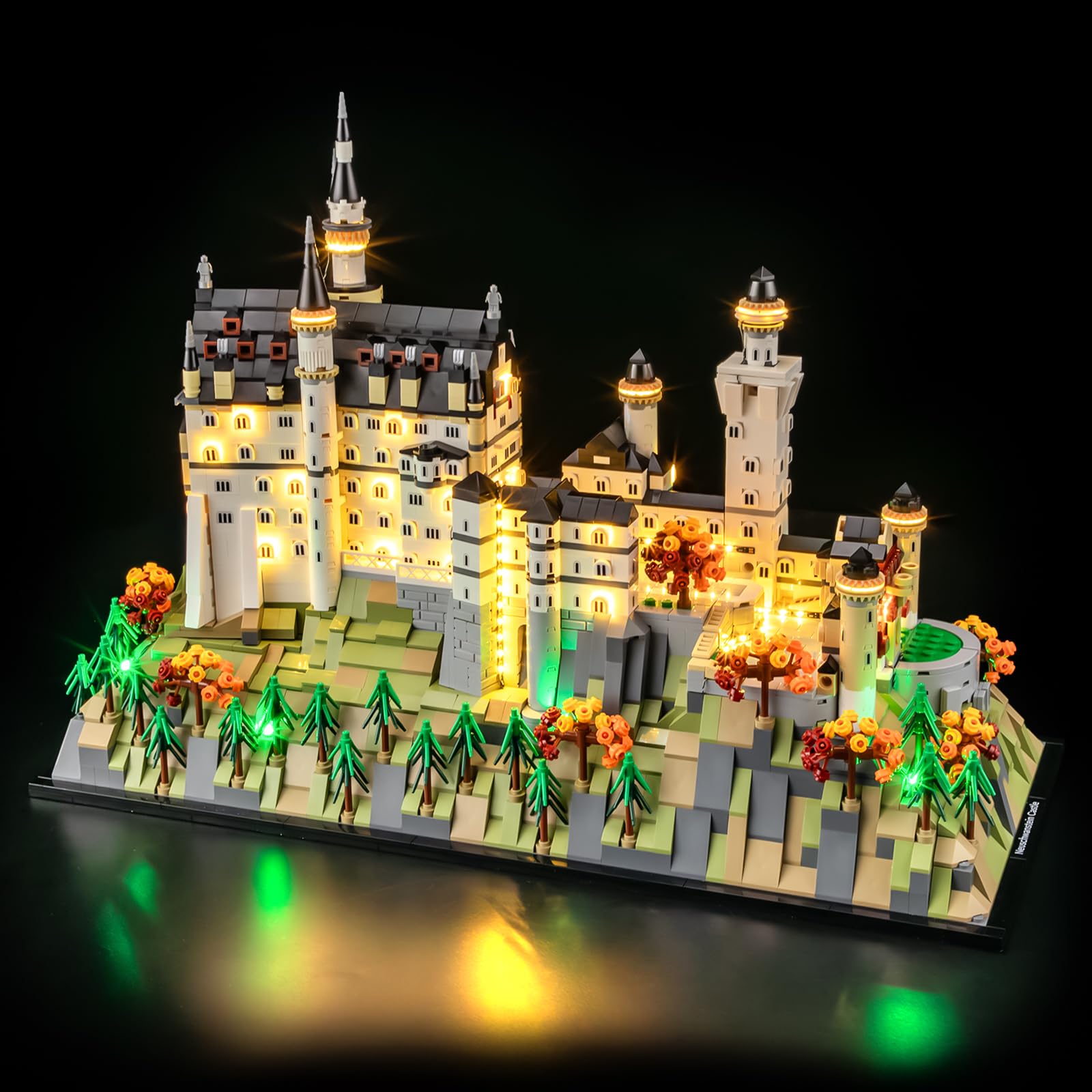 BRIKSMAX Kit di luci 2.0 compatibile con Lego Architecture Neuschwanstein Castle 21063 - Kit di illuminazione a LED (solo accessori), tecnologia per nascondere i cavi per display, regali e