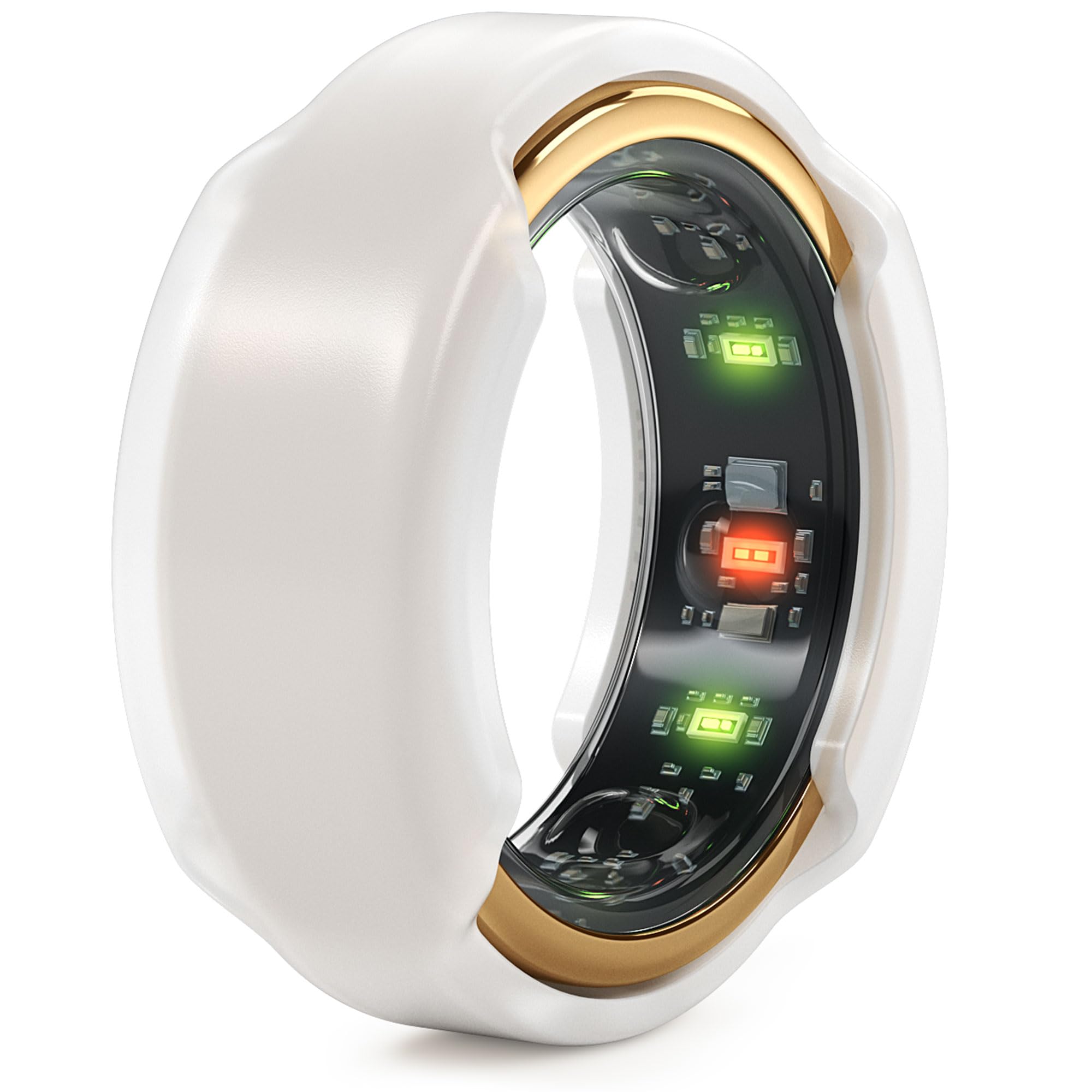 Rinfit Smart Ring Protector - Silicone Ring Cover for Active Lifestyle and Gym - Slimfit U.S. Design Patent- Frosted, S