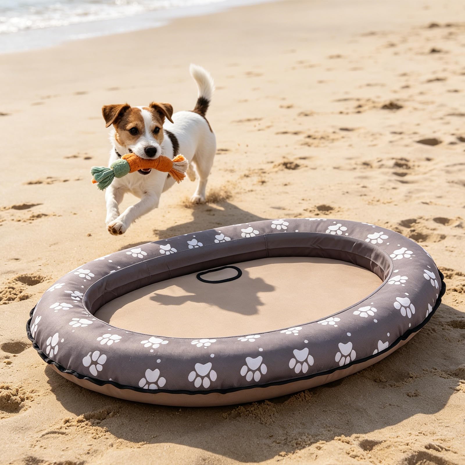 Flotador Inflable para Perros pequeños - 37.8 x 25.6 Pulgadas, balsa Inflable para Perros para Nadar - Soporte Estable, Juguete de Verano para, Accesorio para Piscina, Lago, Camping y Playa