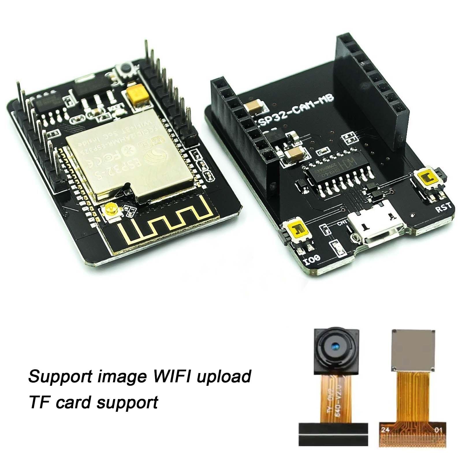 ESP32 CAM MB Lot de 2 cartes de développement Dual Core 240 MHz WiFi Bluetooth OV2640
