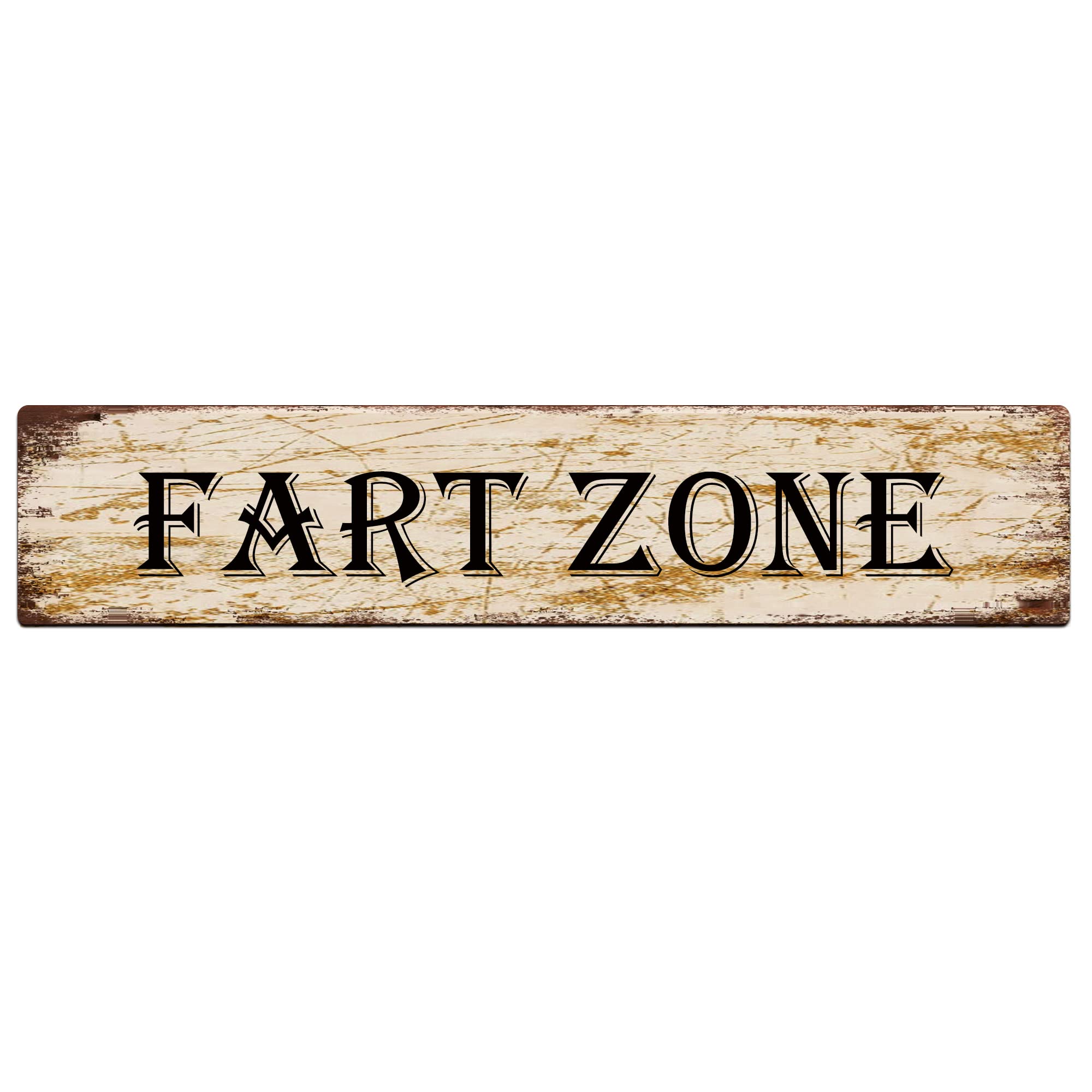 Fart Zone Retro Tin Signs Aluminum Metal Sign for Kitchen Home Garden Wall Bar Cafe Decor 4x16 Inch