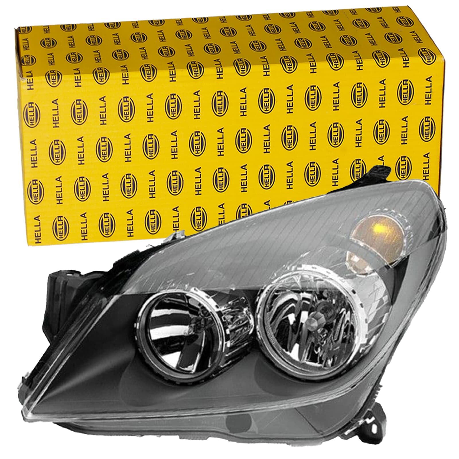 HELLA 1EG 270 370-311 Scheinwerfer - Opel Astra H (A04) - schwarz - ECE - für Rechtsverkehr - links