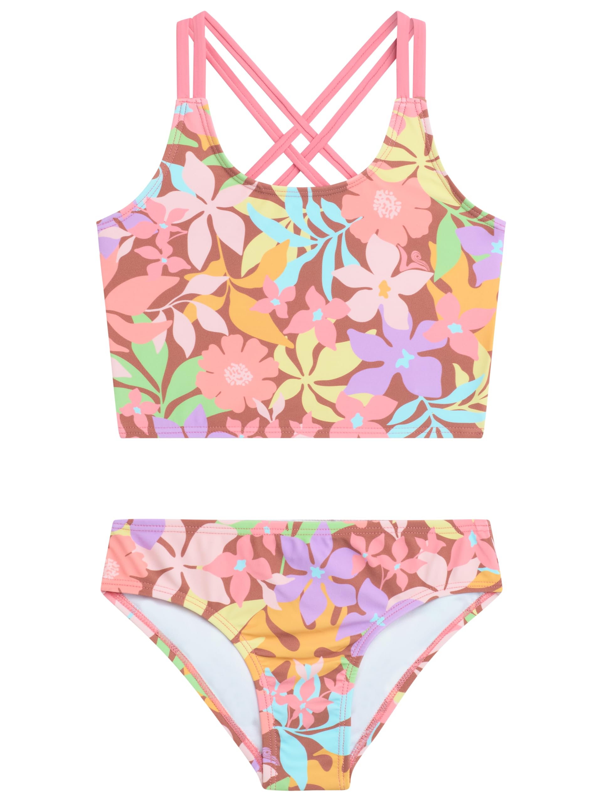 Kanu Surf Girls Waverly UPF 50 Beach Sport Criss-Cross Tankini