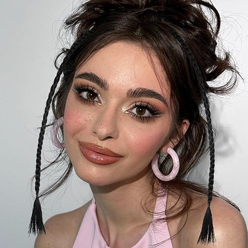 Miniatura 8 de 4 extensiones de trenzas delanteras para extensiones de cabello trenzado con clip, extensiones de cabello largo trenzado, trenza lateral, clip