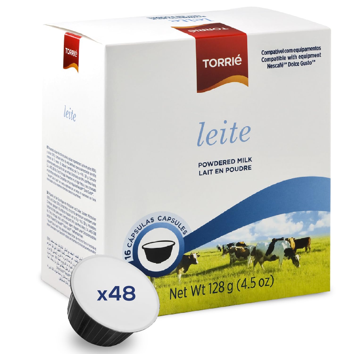 Torrié Milk Pods Compatible with Dolce Gusto® Perfect for Latte, Macchiato (48 pods)