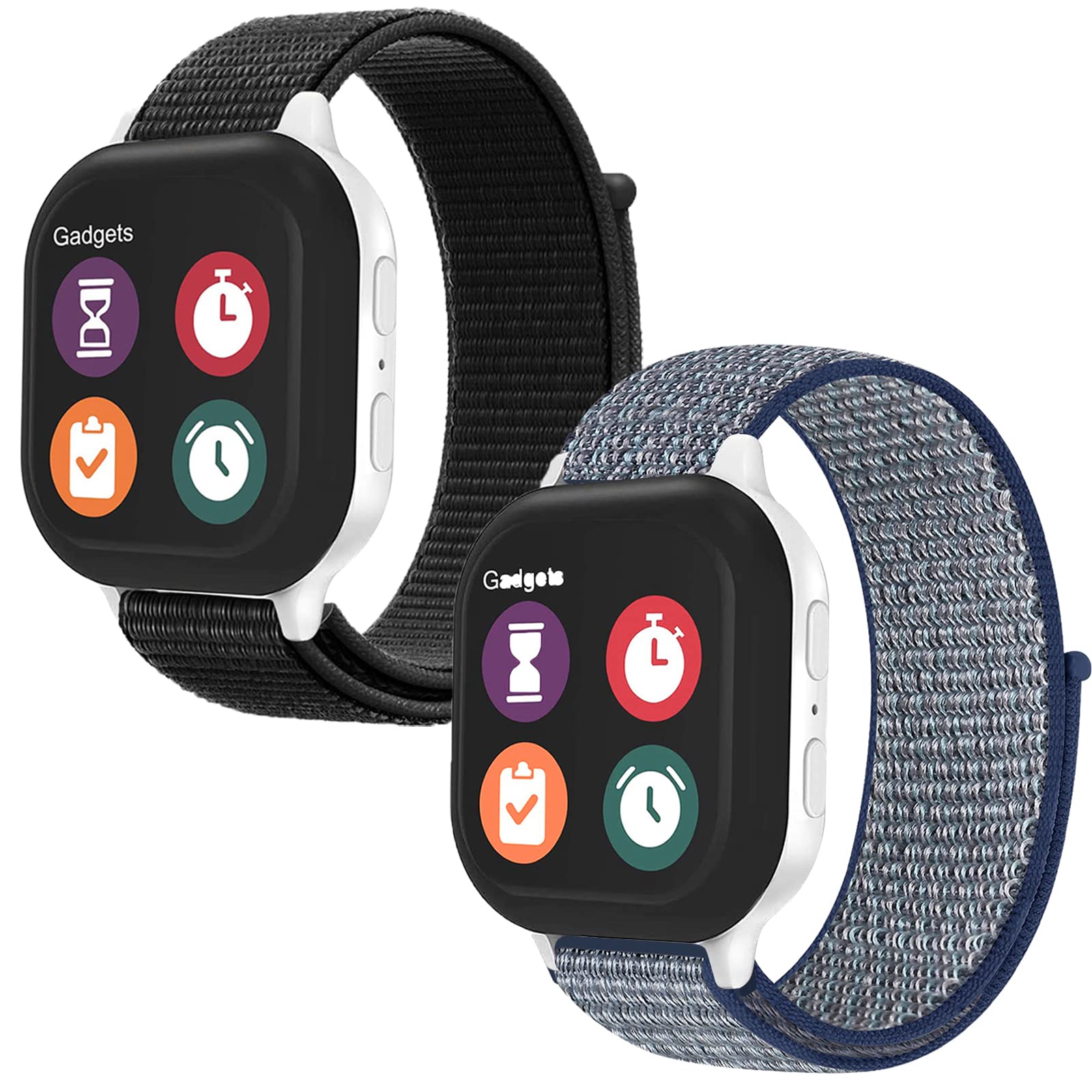 OWKEY 2 Pack Replacement Nylon Bands Compatible With Gizmo Watch 3 2 1 Gabb Watch 3e 3 2