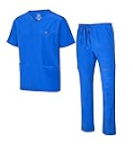 Natural Uniforms Mens Stretch Multi-Pocket Cargo Scrub Set
