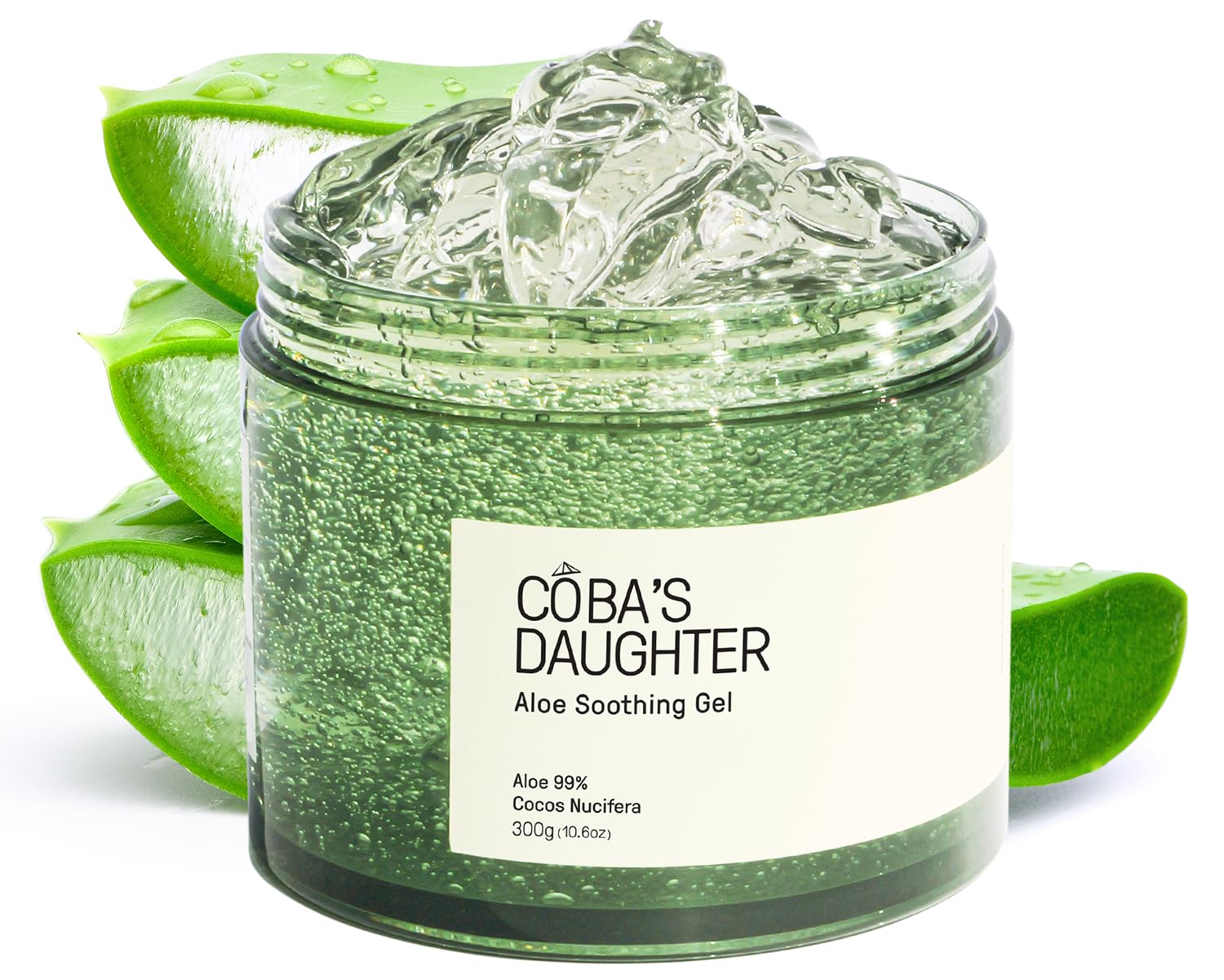 COBA'S DAUGHTER 99% Pure Aloe for Sunburn Relief & After Sun Recovery | Coconut Scented Aloe Vera Gel | Organic Aloe Vera Gel for Face & Body - Hair