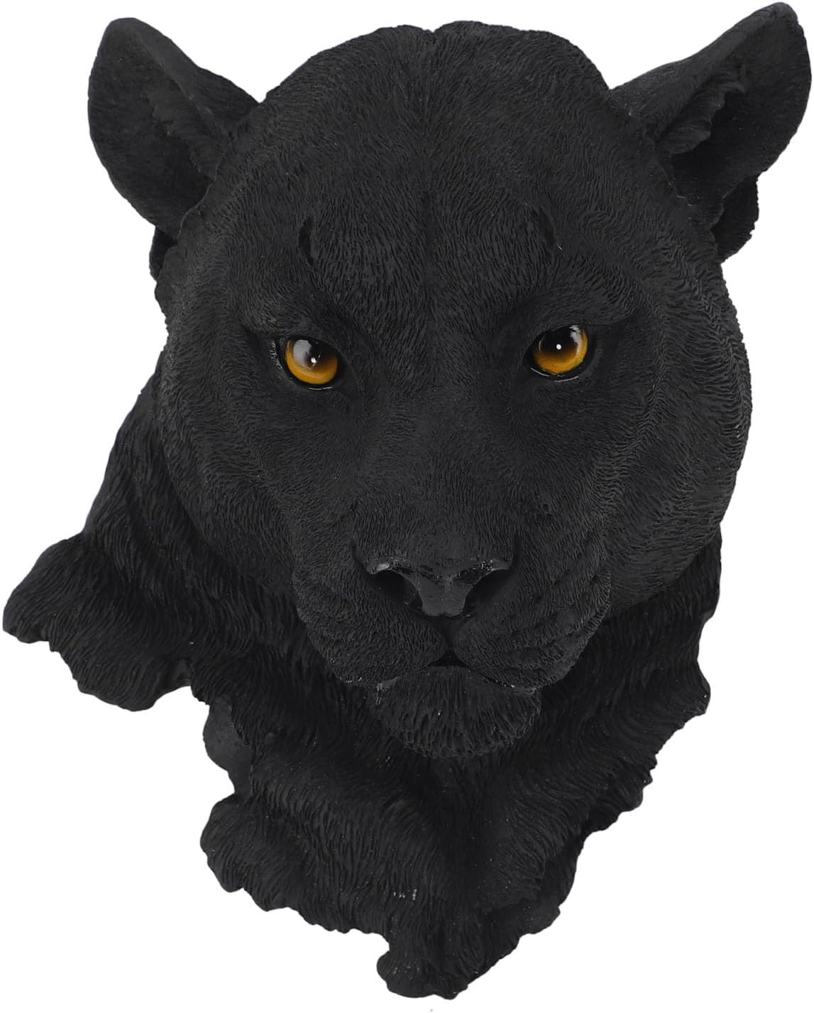 Animals Head Bear Head Wall Decorations Wall Statue Bust Wall Sculptures Animal Head Wall Art Fake Furry Head Decoration (Black Leopard)