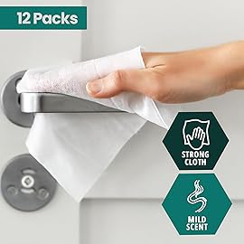 MED PRIDE 600 Count 8 X12 in Premoistened Disposable Wet Washcloths for Adults with Aloe & Lanolin Personal Cleansing Skincare Makeup Removal Travel