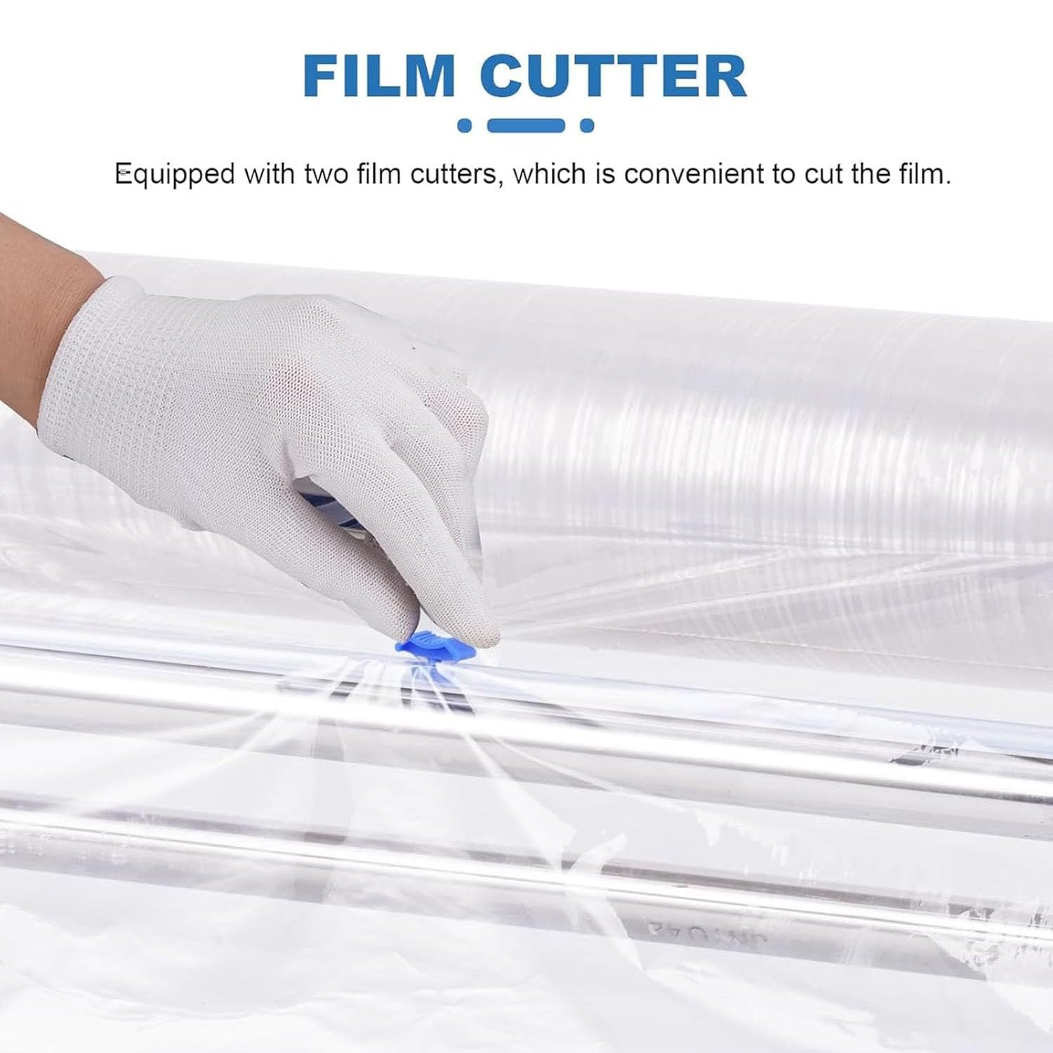 Distributeur manuel de film étirable, machine d'emballage portable avec cutter intégré, tension réglable, tube intérieur de 76 mm pour un emballage facile
