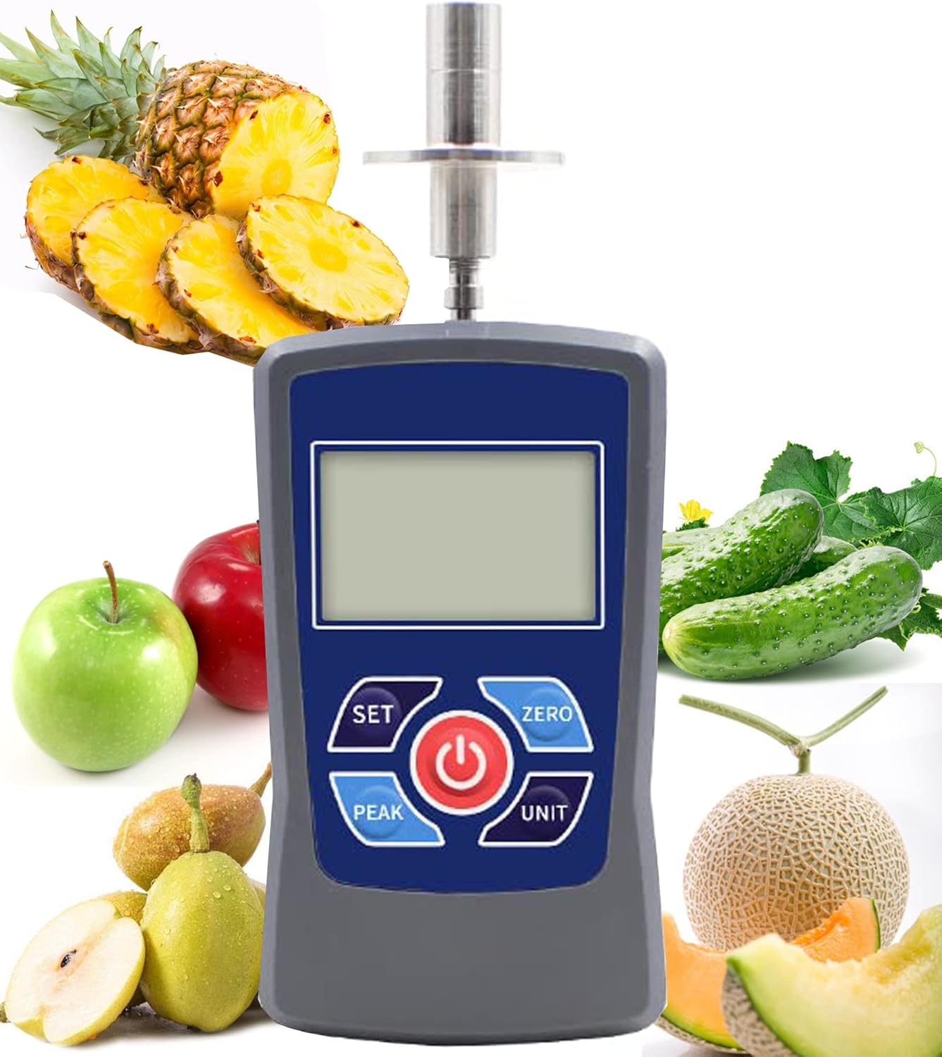 HFBTE Digital Fruit Hardness Tester Meter Gauge Mini Fruit Dynamometer Sclerometer