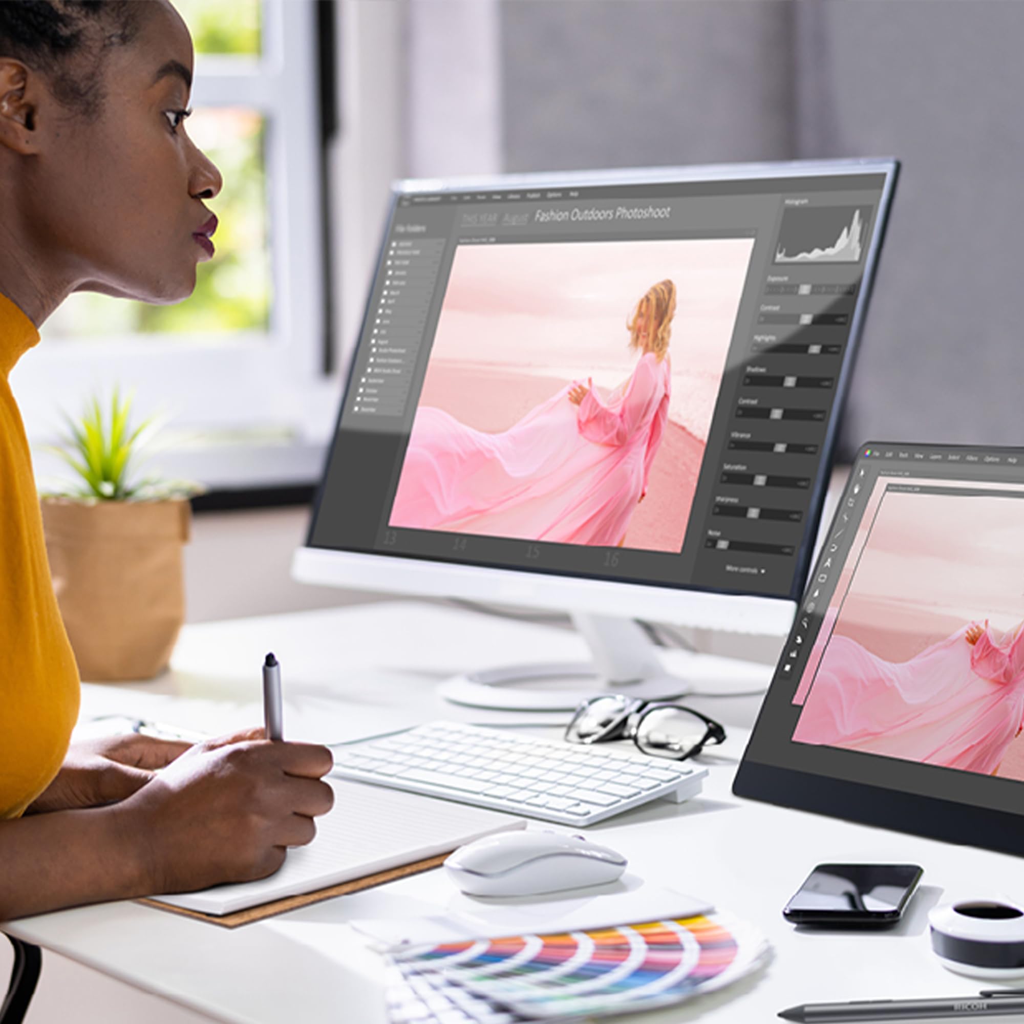 Monitor portátil inalámbrico RICOH 150BW de 15,6 Pulgadas, 1920 x 1080, OLED, USB C, Ligero con Pantalla táctil y 2 Altavoces Integrados, Pantalla portátil Externa para Ordenador portátil/PC/teléfono