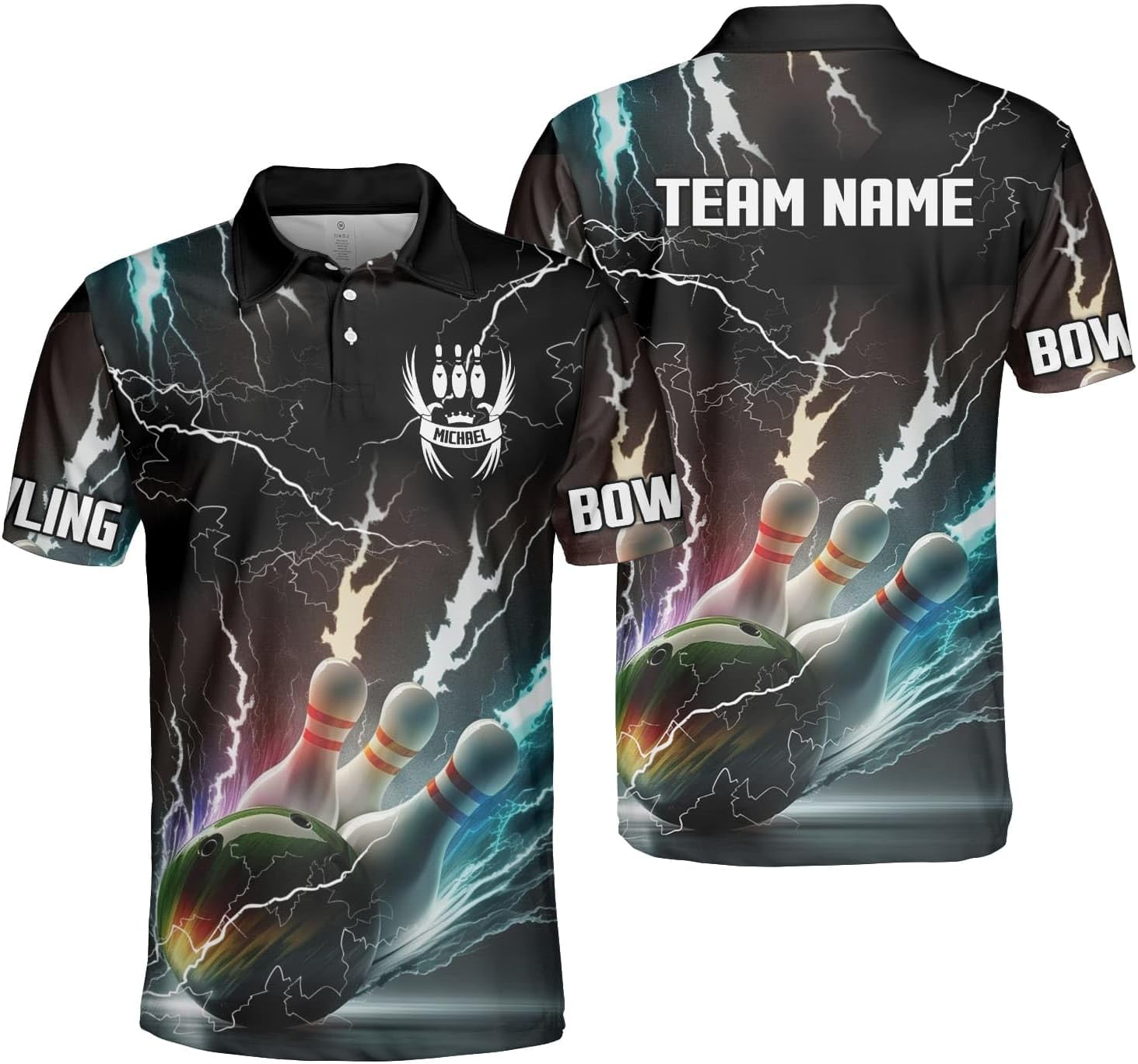 GABITA Personalized Bowling Jerseys for Men, Custom Bowling Shirts, Funny Bowling Shirts Gift for Bowler Team Player - Image 4