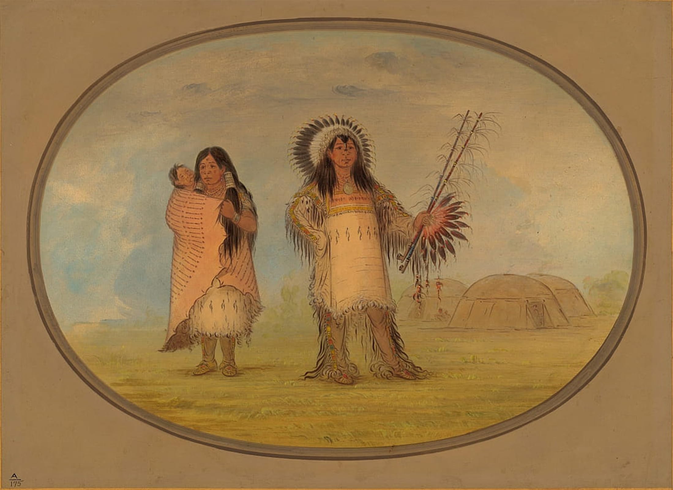 Impression George Catlin Mandan Poster Peinture Graffiti Salon Moderne Décoration Murale