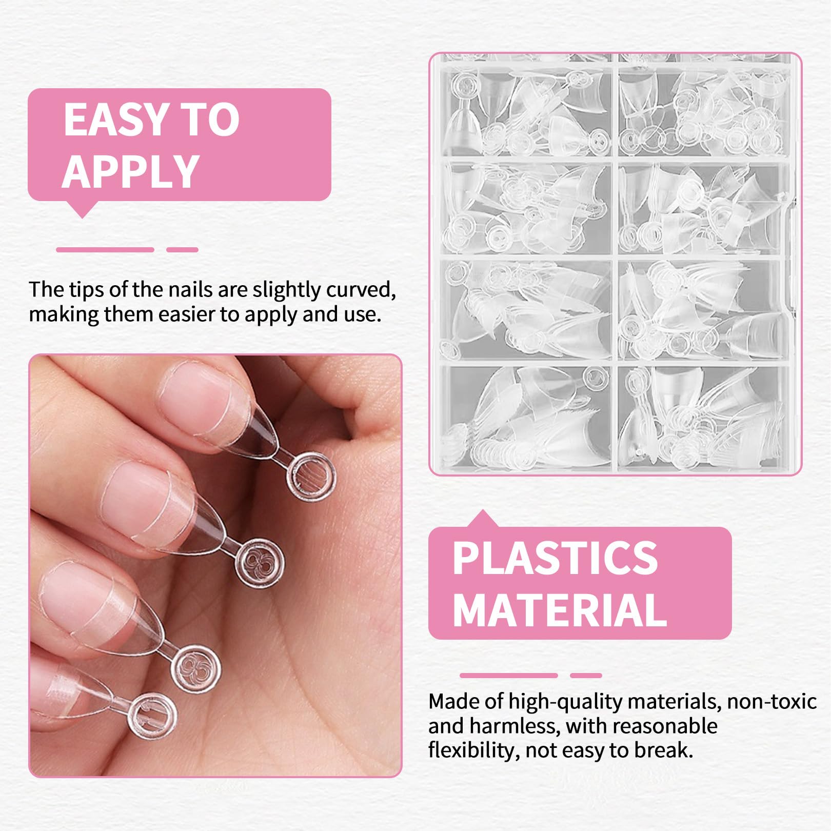 240 punte corte per unghie in gel a mandorla, punte in gel, punte in gel, punte corte a mezza copertura, piccole punte quadrate, extra corte per principianti professionisti, extension per unghie
