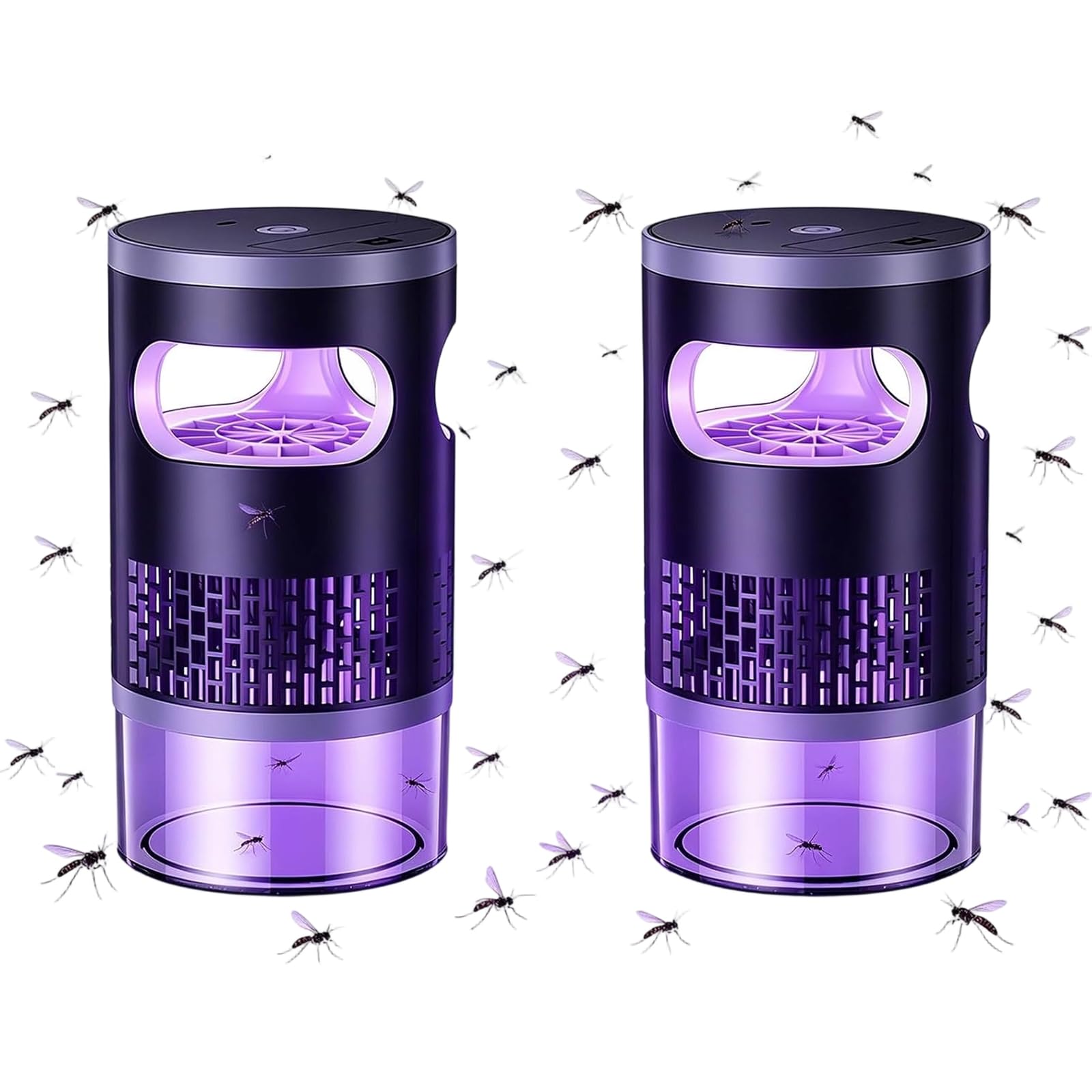 BuzzGuard Lot de 2 lampes anti-moustiques pour chambre à coucher, balcon, terrasse, camping, intérieur et extérieur