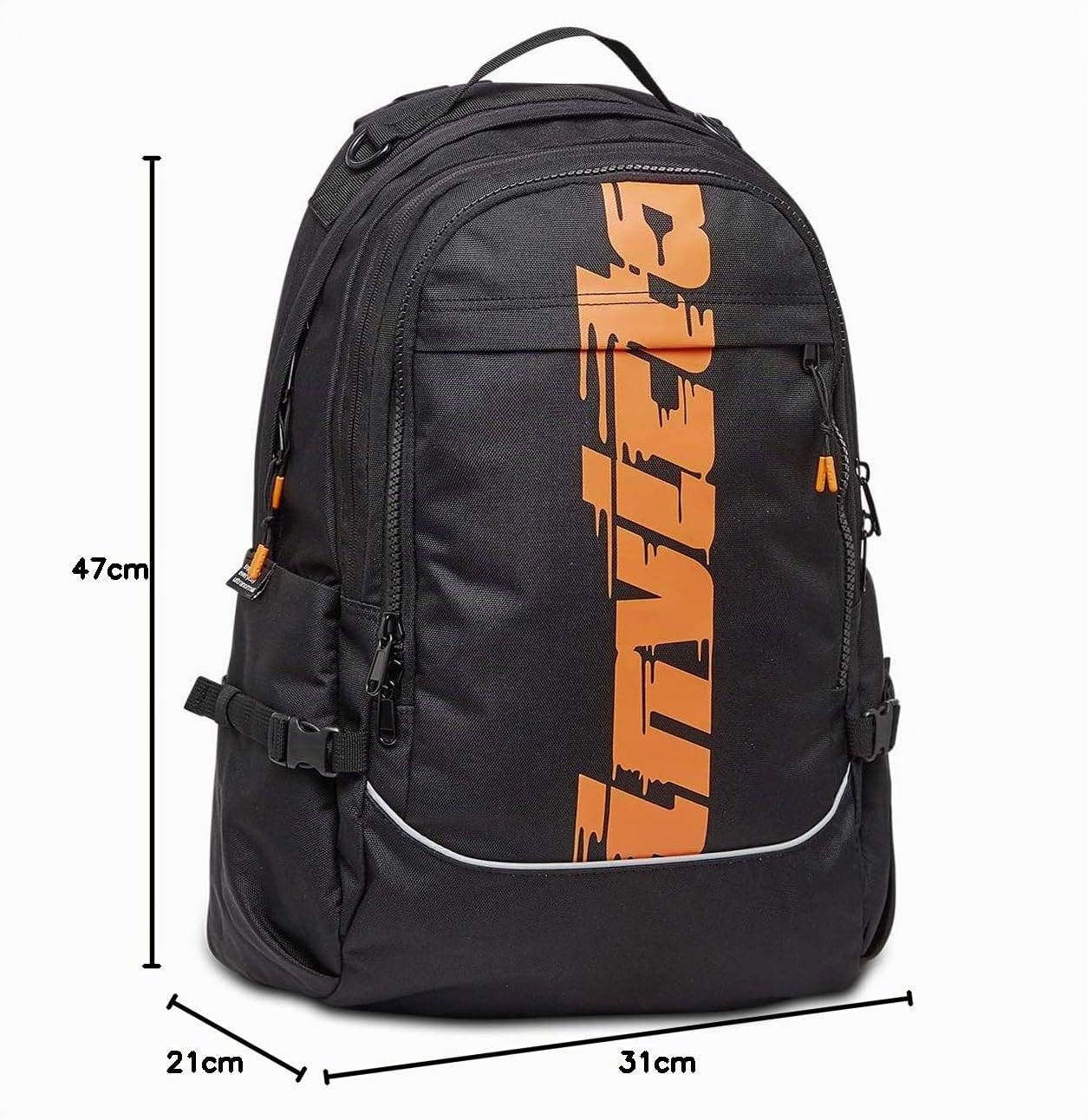 Invicta Zaino ACT PLUS, Nero, Tasca porta pc, Per ragazzi, Ragazze e adulti, Scuola, Tempo libero