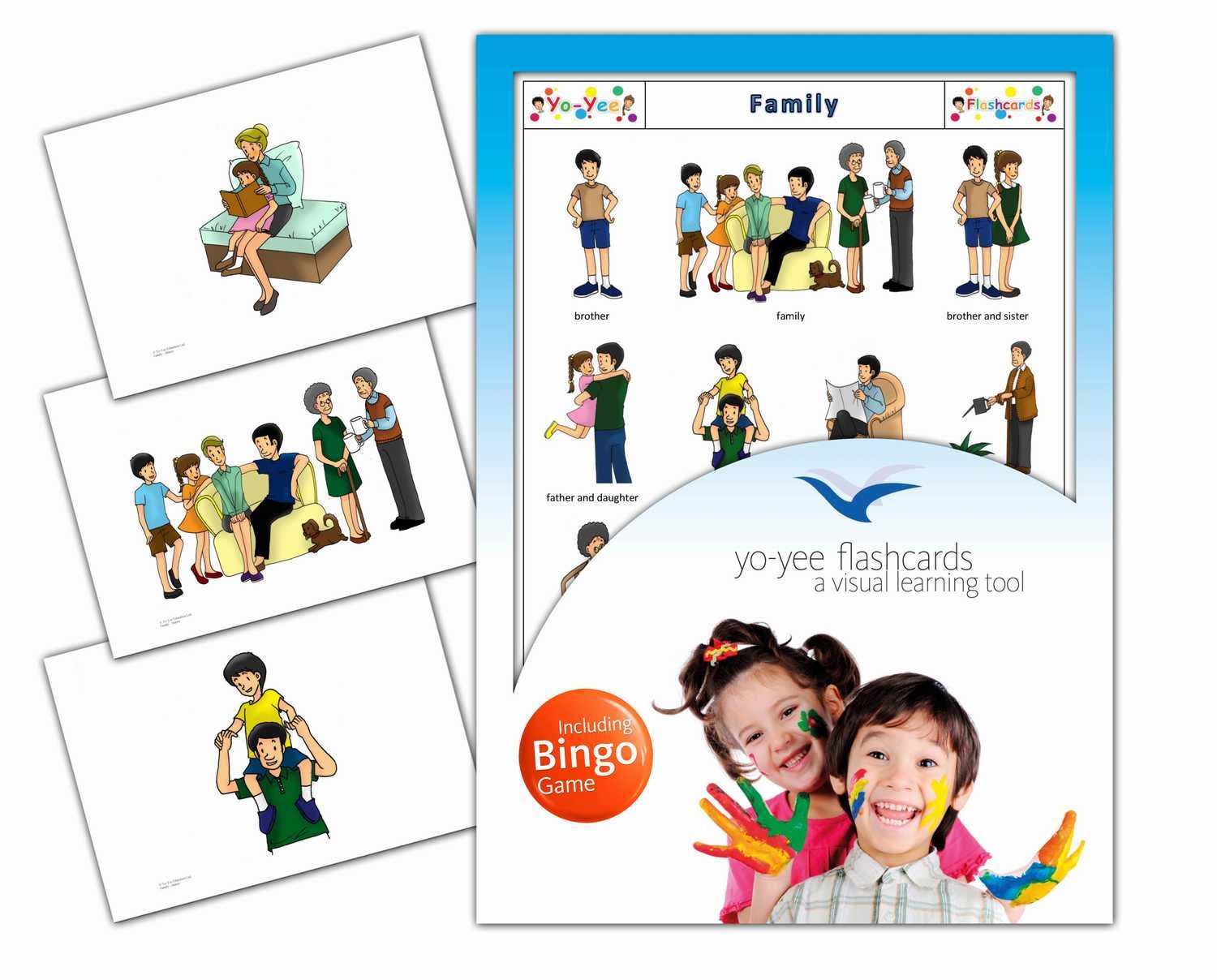 Buy YoYee Flashcards Family Flash Cards in English with Matching
