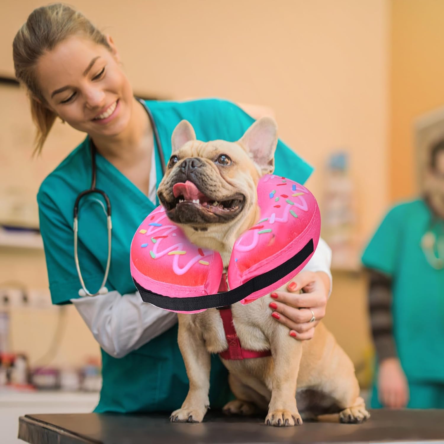 Katoggy Inflatable Dog Cone Collar for After Surgery, Doggie Neck Blow up Donut Recovery ECollar, Soft Adjustable Dog Cone for Small Medium Large Dogs and Cats