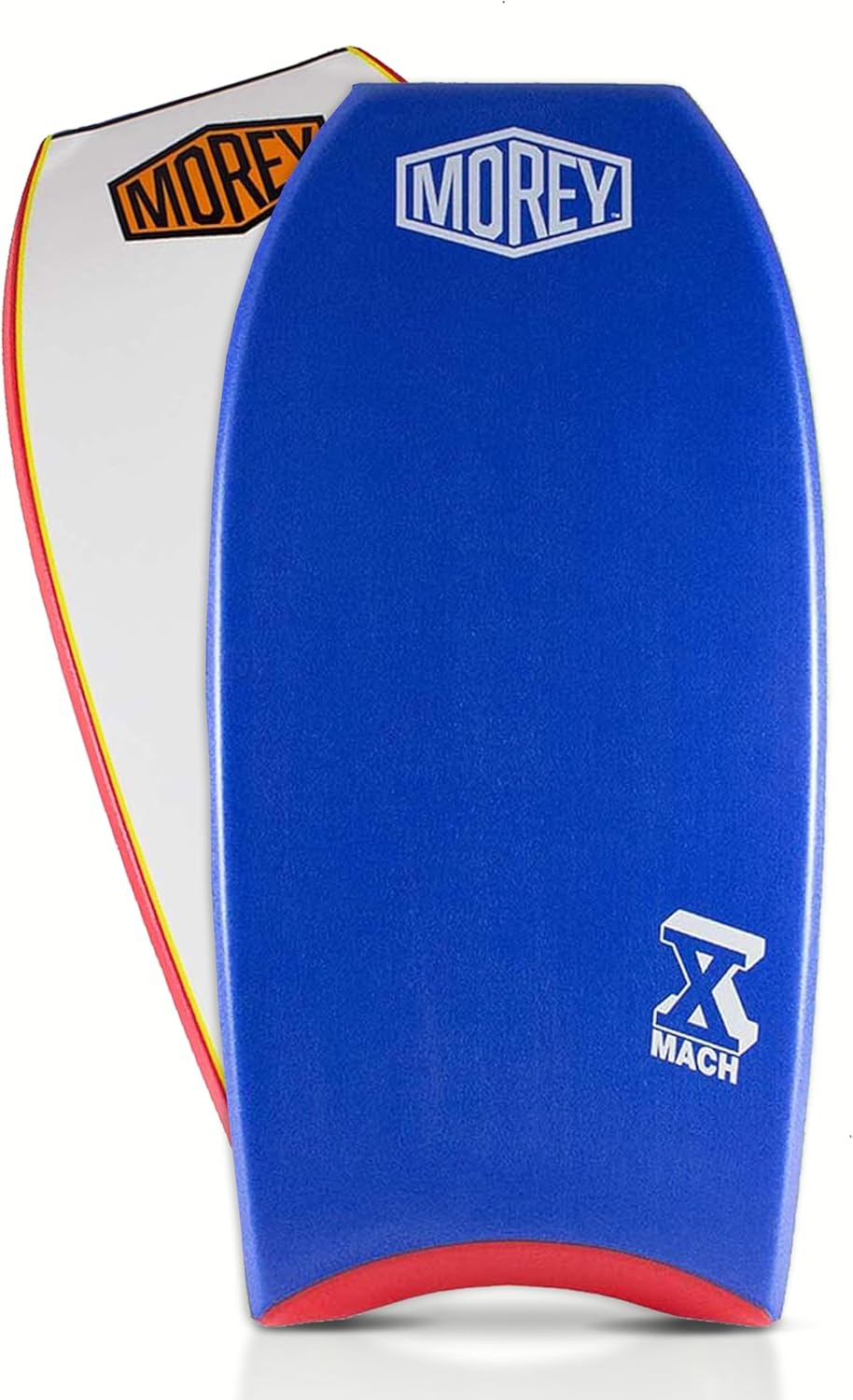 Morey Mach 10 40" Bodyboard, Crescent Tail Body Board with X-Flex Polypro Core TC8 Deck Surlyn Slick X-Flex Mesh Single Power Rod Stringer for Beach Surfing