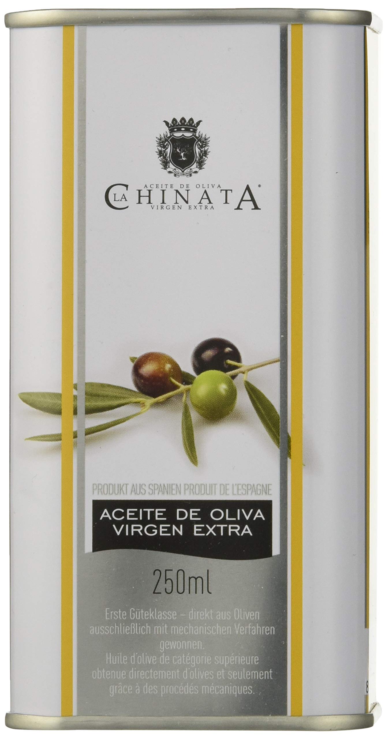 La Chinata Lata Aceite de Oliva Virgen Extra - Paquete de 24 x 250 ml - Total: 6000 ml