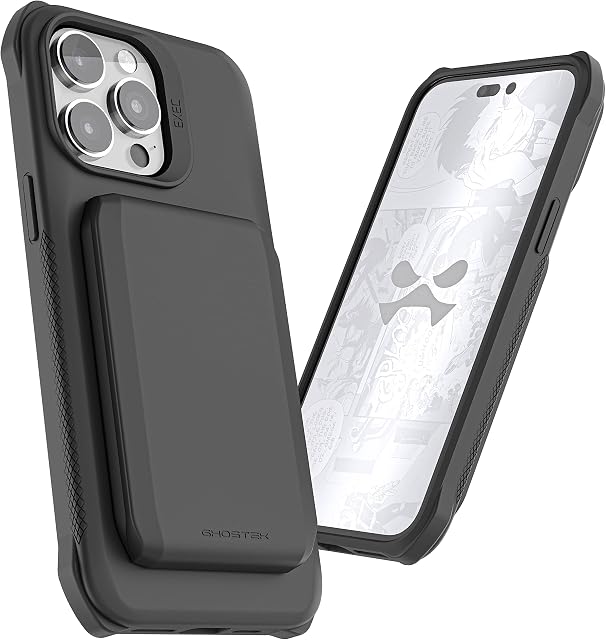 Ghostek EXEC Apple iPhone 14 Pro Max Case Wallet with MagSafe Magnetic Credit Card Holder Supports Mag Safe Accessories, Chargers and Car Mounts Cover Designed for 2022 iPhone 14 ProMax (6.7") (Black)