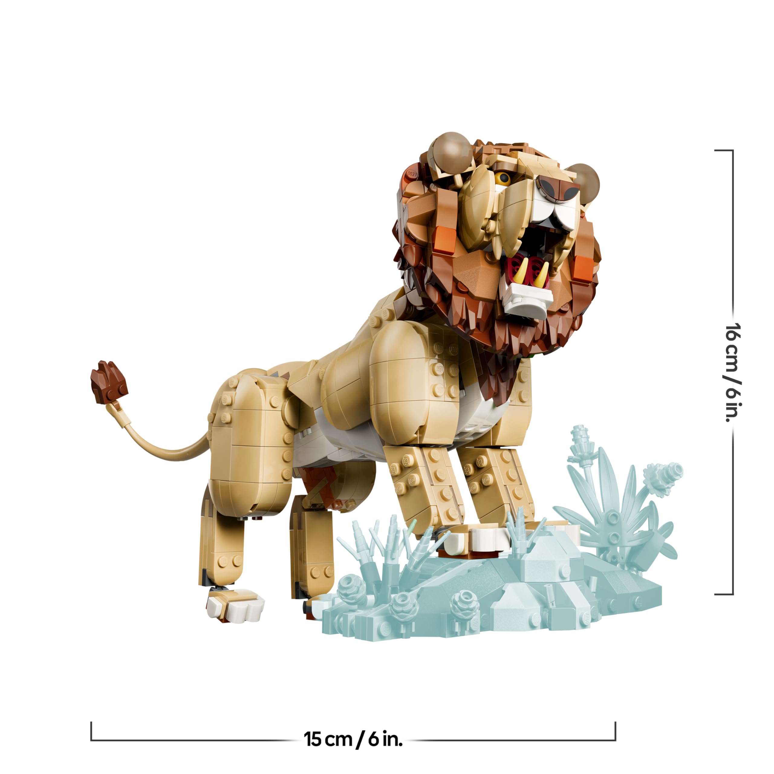 LEGO Creator 3-in-1-Set Wilde Tiere: Majestätischer Löwe - Bauset für Kinder ab 9 Jahren - Löwe, Löwin oder 2 Löwenjunge zum Bauen, Spielen und Ausstellen - Geschenk - 31386