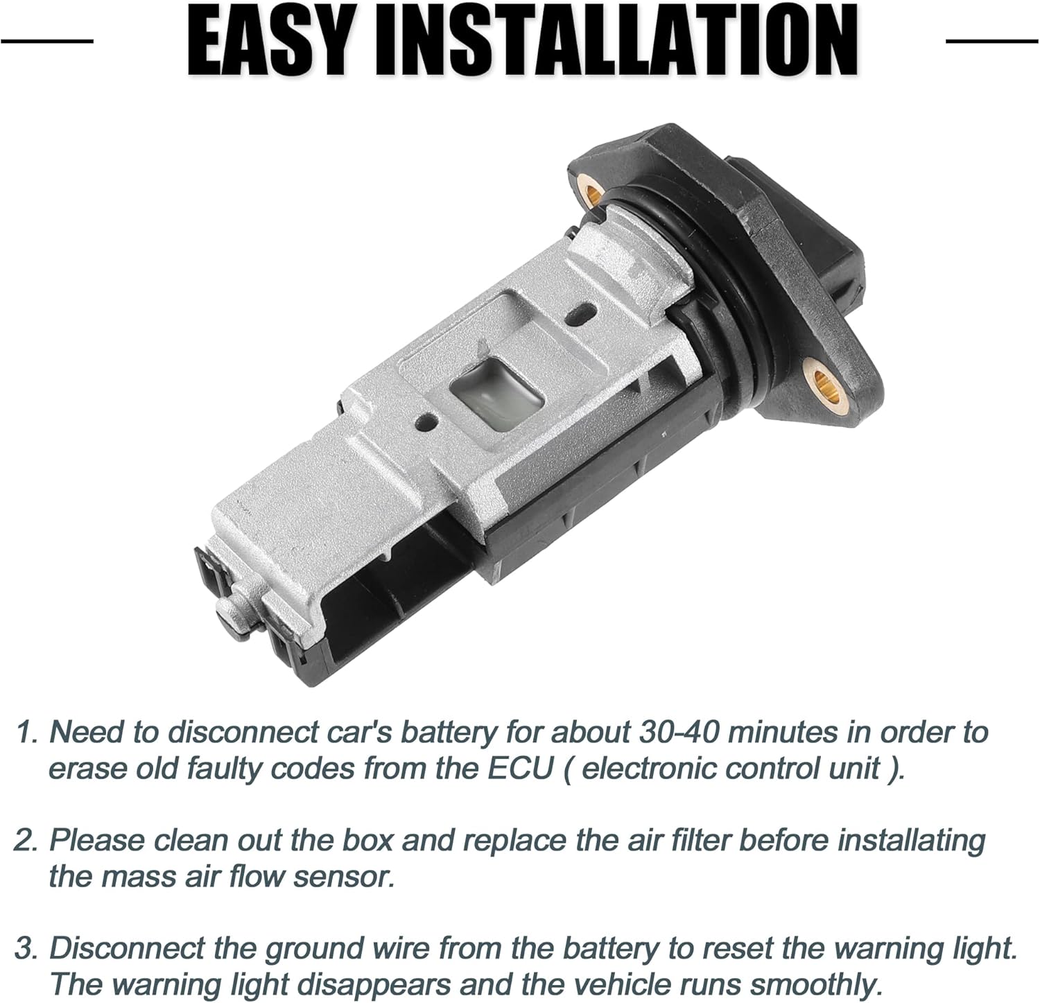 X AUTOHAUX Mass Airflow Sensor for Volkswagen Jetta 1993-1998 0280217117 Plastic Black 4 Pins