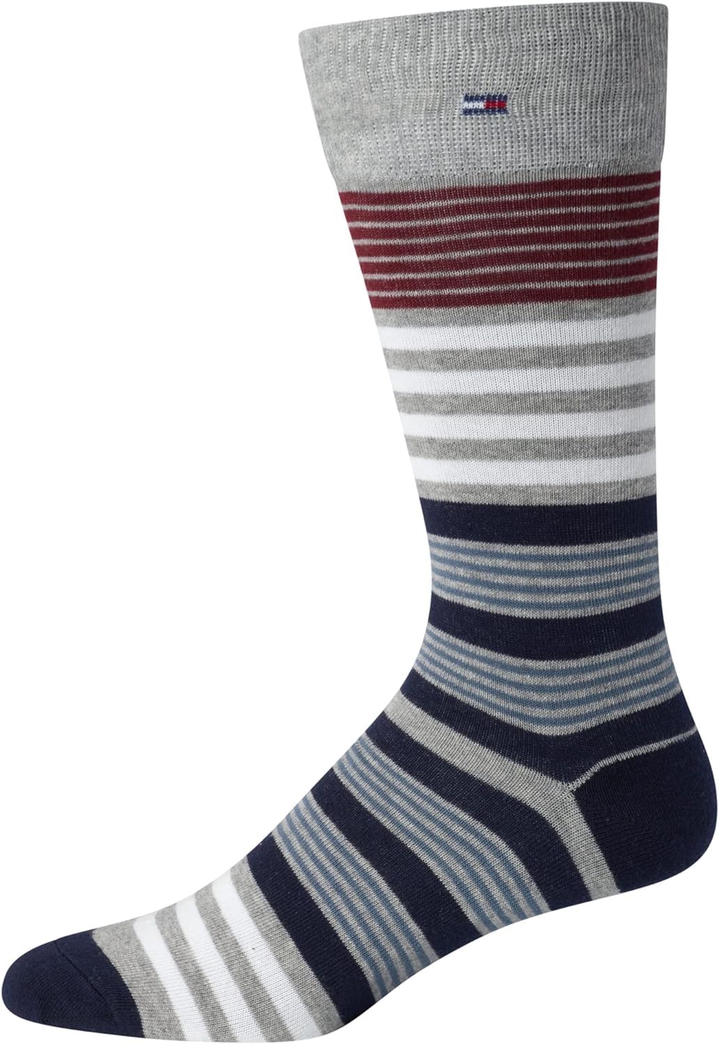 Tommy Hilfiger Calcetines casuales de mezcla de algodón suave para hombre, paquete de 10