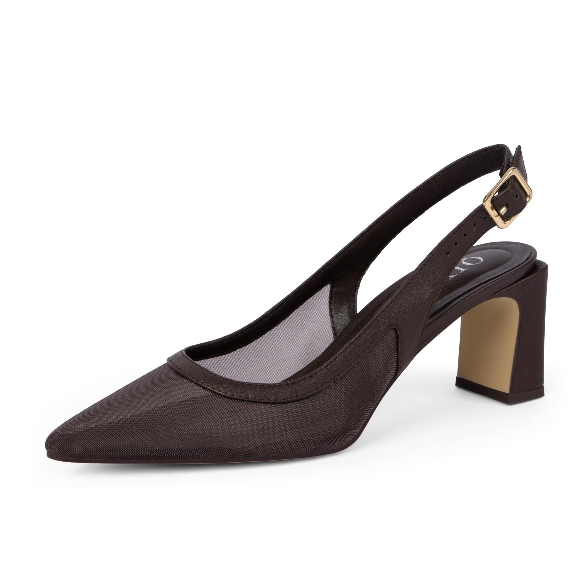 Womens Pumps Pointed Closed Toe Chunky Heel Slingback Heels for Women-image-36