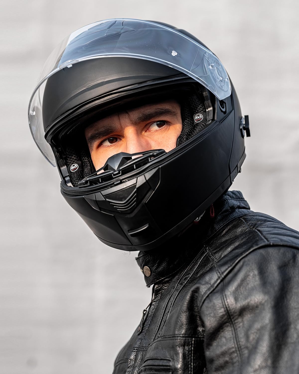 ILM Bluetooth Motorradhelm Klapphelm Modular Integralhelm Intercom für 2-3 Fahrer Doppelvisier mit Sturmhaube ECE22.06 Modell 159BT