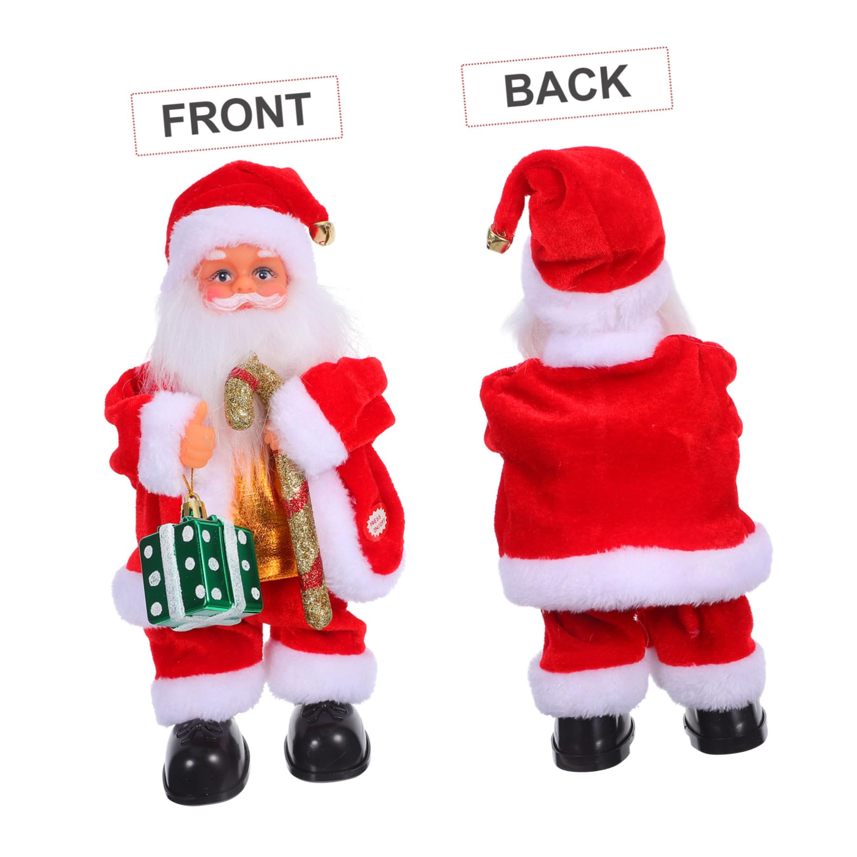Abaodam Juguete de Papá Noel Eléctrico con Música Articulaciones Móviles para Adornos Navideños y Regalos de Fiesta de Navidad