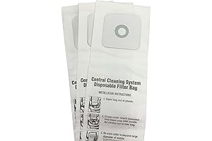 CENTRAL VACUUM BAGS for Nutone 391, 391-8, 3918, 44186 3-Pack
