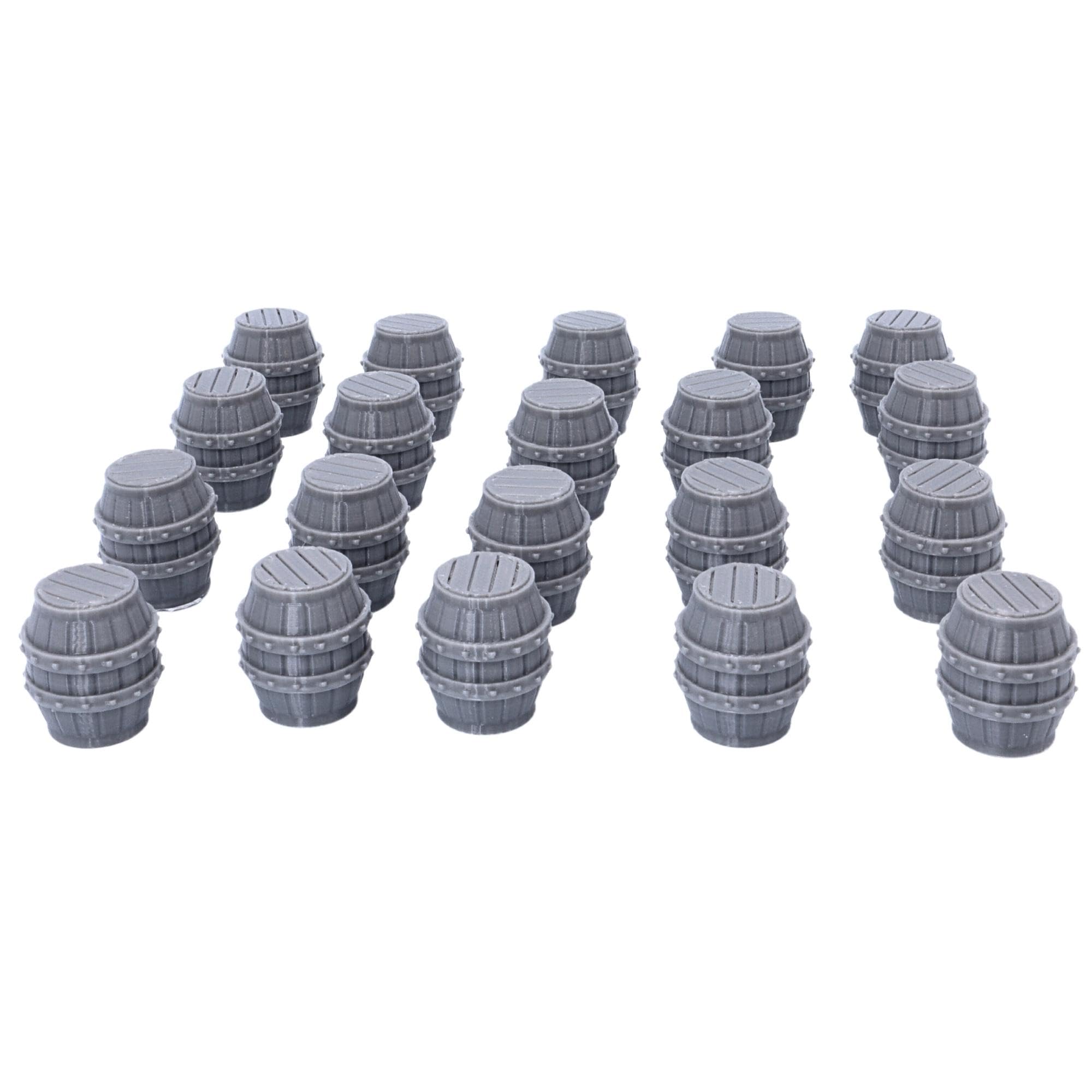 10 Barili Di Rum In Miniatura - Terreno Stampato In 3D Per Wargaming Scala 32mm