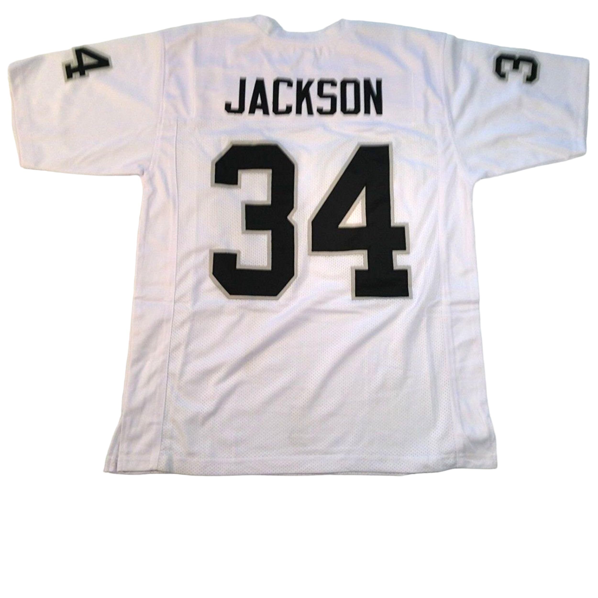 Generic Bo Jackson White Jersey Stitched Custom Football New No Brand/Logos (US, Alpha, Medium, Regular, Regular, White)