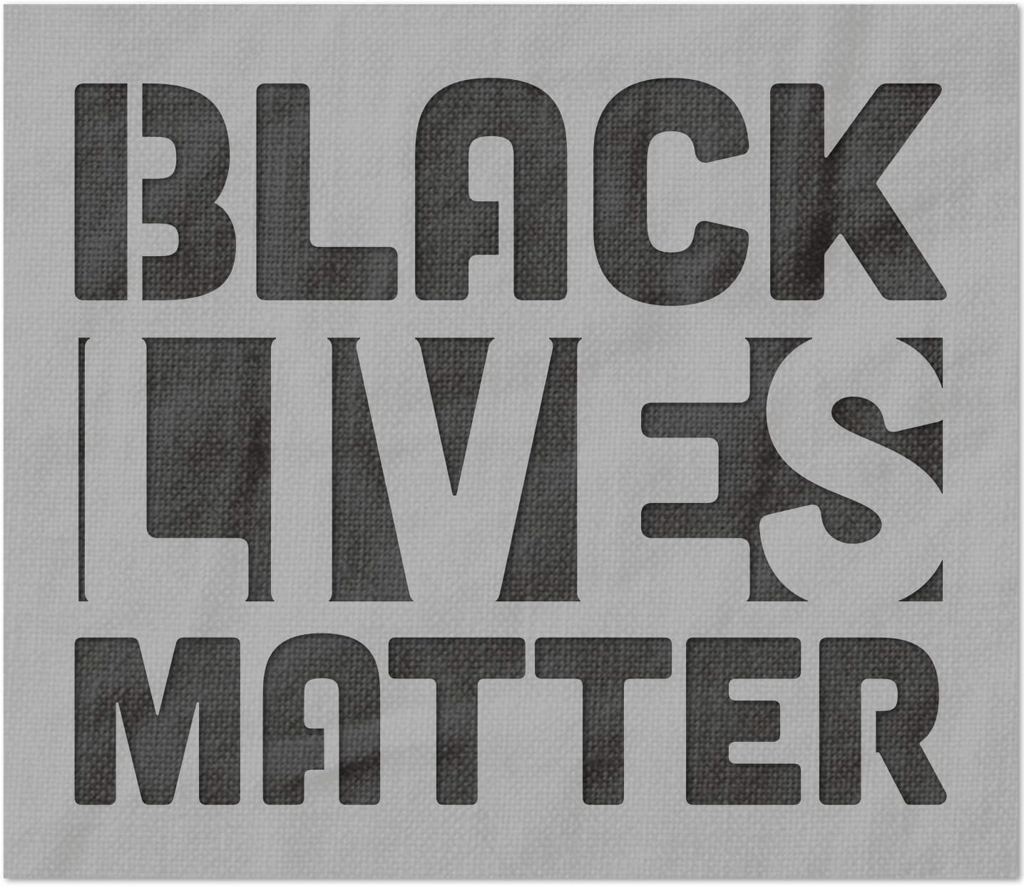 Stencil Stop Black Lives Matter Stencil - Reusable for DIY Projects, Painting, Drawing, Crafts - 14 Mil Mylar Plastic (18 x 15 inches)