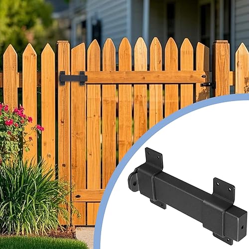 Miniatura 8 de 2 pestillos de puerta deslizante, cerradura de alta resistencia con agujero de candado, adecuado para cercas de madera, cerradura de puerta de