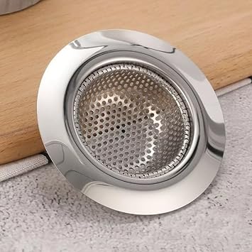 2 Pack Kitchen Sink Strainer Plug, Stainless Steel Standard Strainer Drain Protector, Bathtub/Shower Drain Cover, Hair/Food Catcher, Sink Stopper Drain Filter for Kitchen, Bathroom, 11.5cm