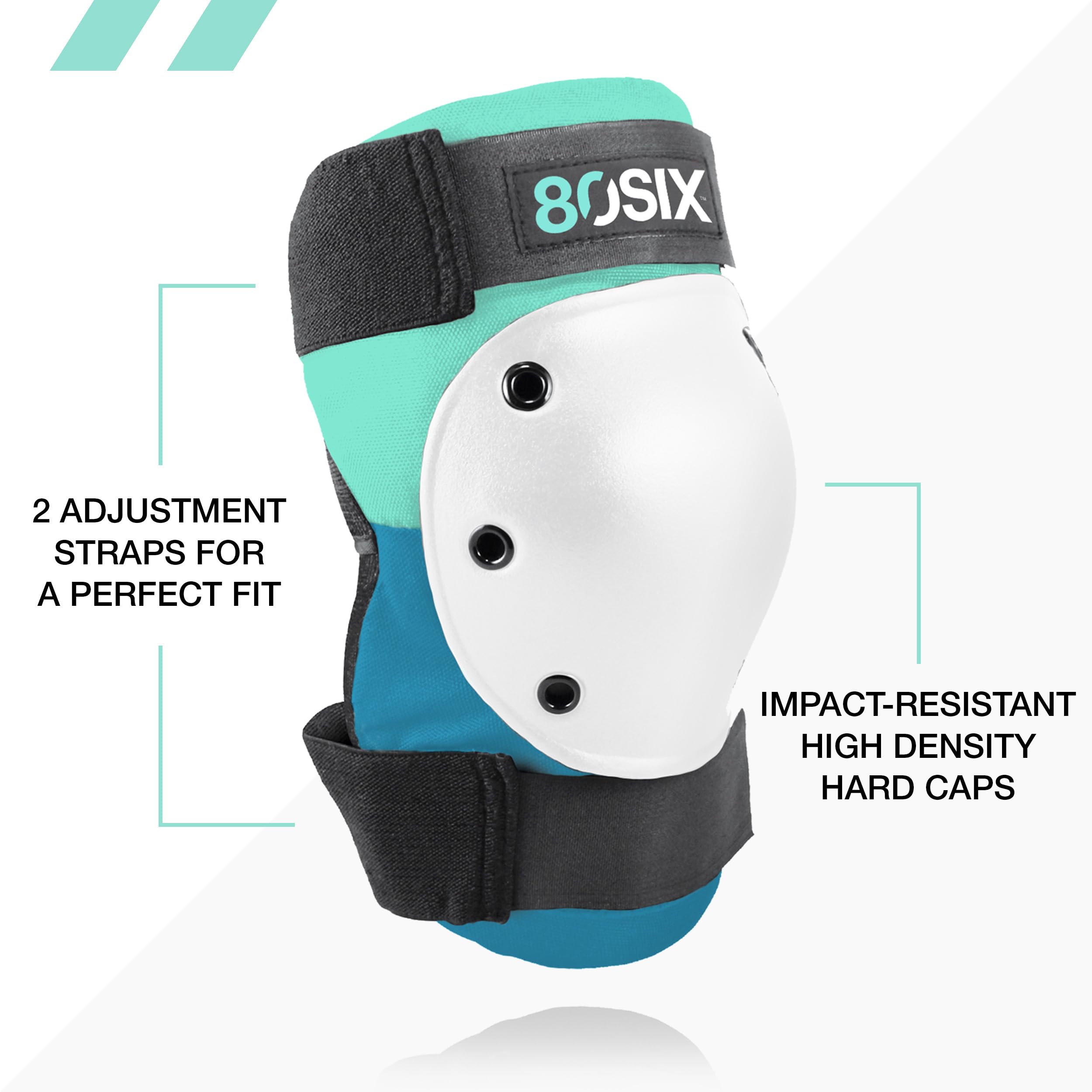 80Six Multi Sport Pad Set Muñequeras, Coderas y Rodilleras, Juventud Unisex