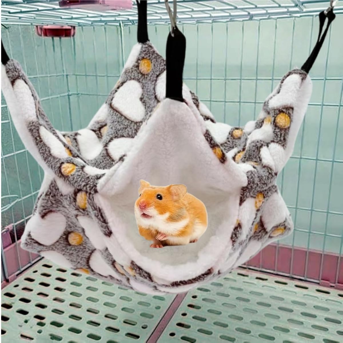Hamac pour Animaux de Compagnie,Hamac pour Petit Animal,Sac de Couchage pour Hamster,lit chaud pour l'hiver,pour Furet Hamster Chinchilla de cobaye,Rat,hamac de Luxe
