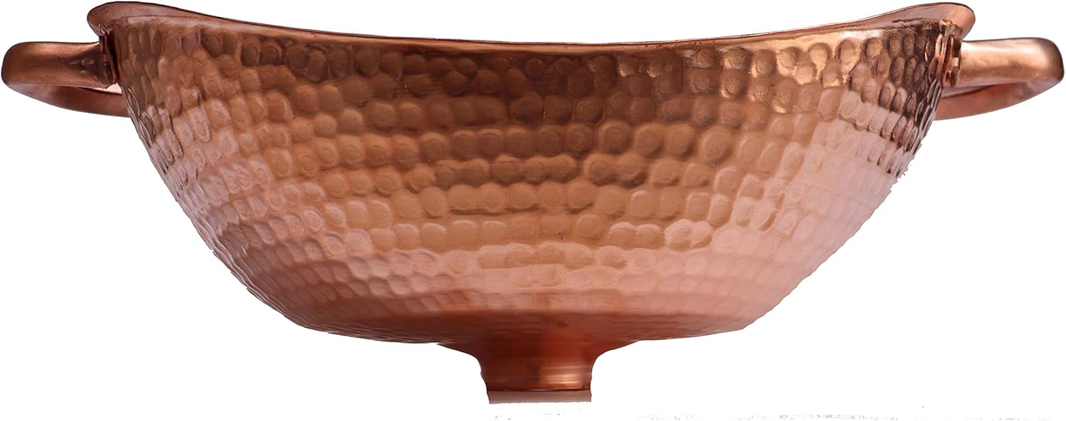 Gold Polished Handles Vessel Bathtub Copper Bathroom Sink Home Renovation Naked Nude Original Natural Unfinished Copper Metal Wash Bowl Boat Harbor Bath Tub Canoe Washbasin