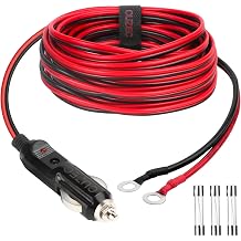 CUZEC Heavy-Duty 15A Male Plug Cigarette Lighter Adapter Power Supply Cord with 13.1ft / 4m 16 AWG Cable Wire for Car Inverter Air Pump Electric Cup and DIY