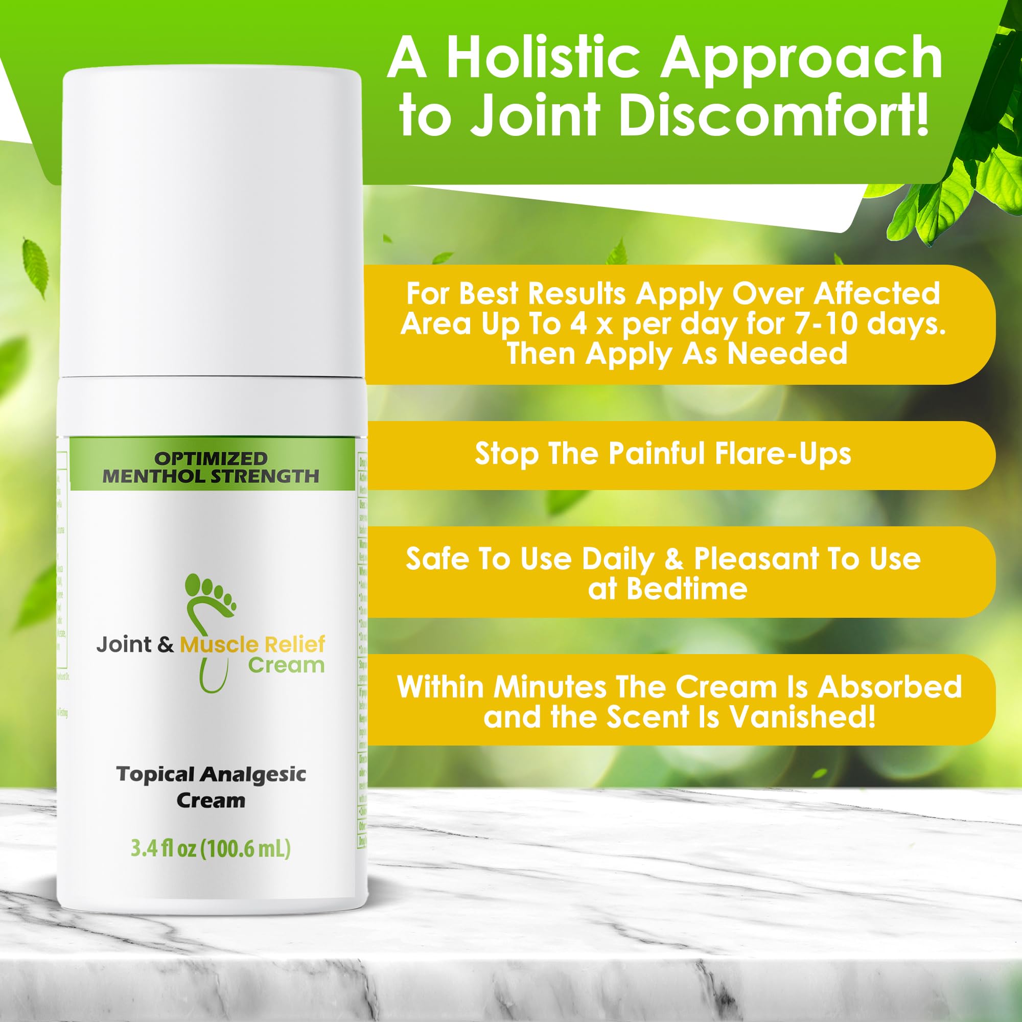 Amazon.com: Gout and You Extra Strength Optimized Menthol Joint Discomfort  Relief Cream for Joint Flare-Ups, Tendon, Muscle Ache - Fast Acting Joint  Discomfort Relieving Rub with 19 Ingredients : Health & Household