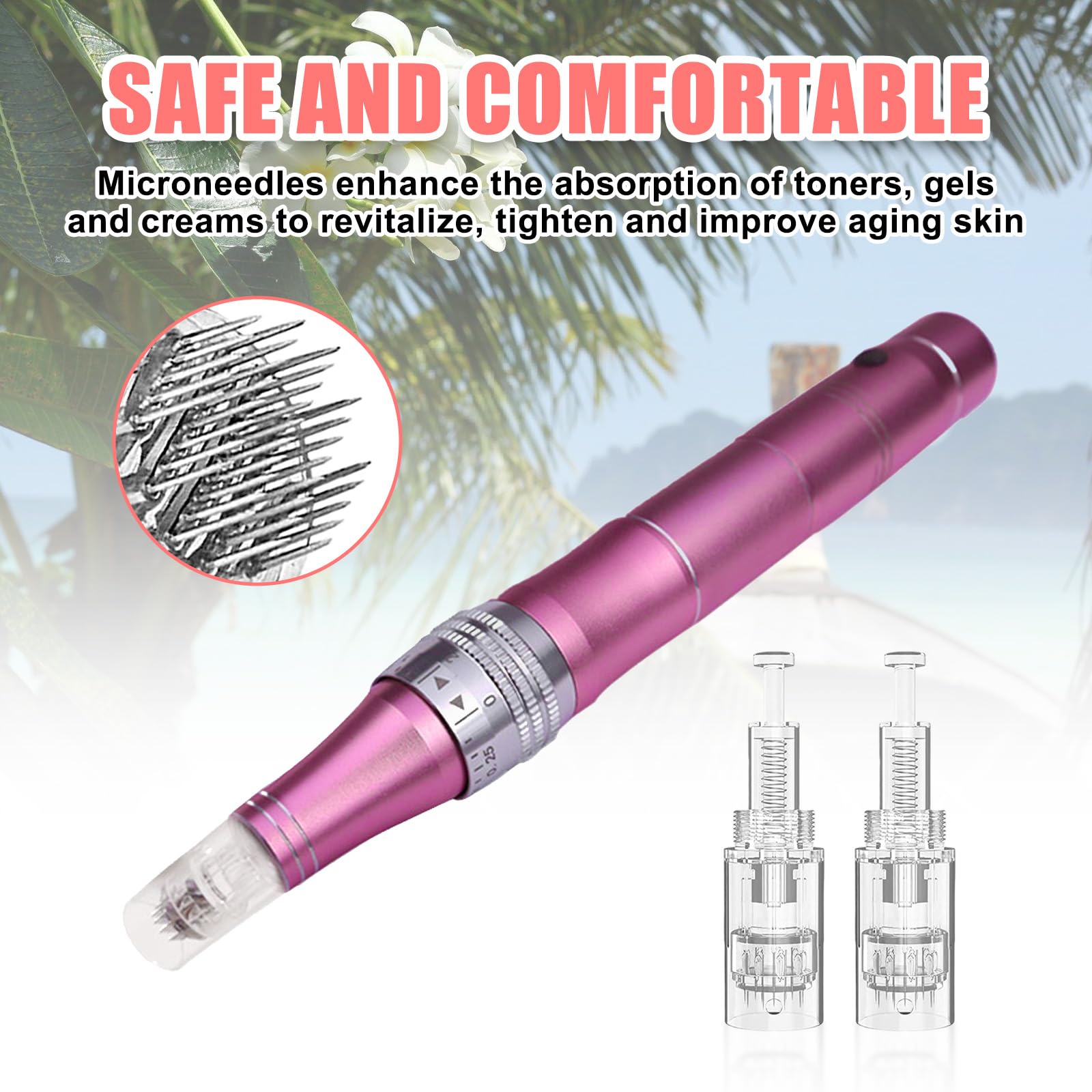 30 agujas de microneedling, repuesto Derma Pen, 24 pines, Micro Nano Agujas, cartuchos de repuesto para microagujas, cartuchos de repuesto para microagujas Dermapen Microneedling dispositivo Agujas de