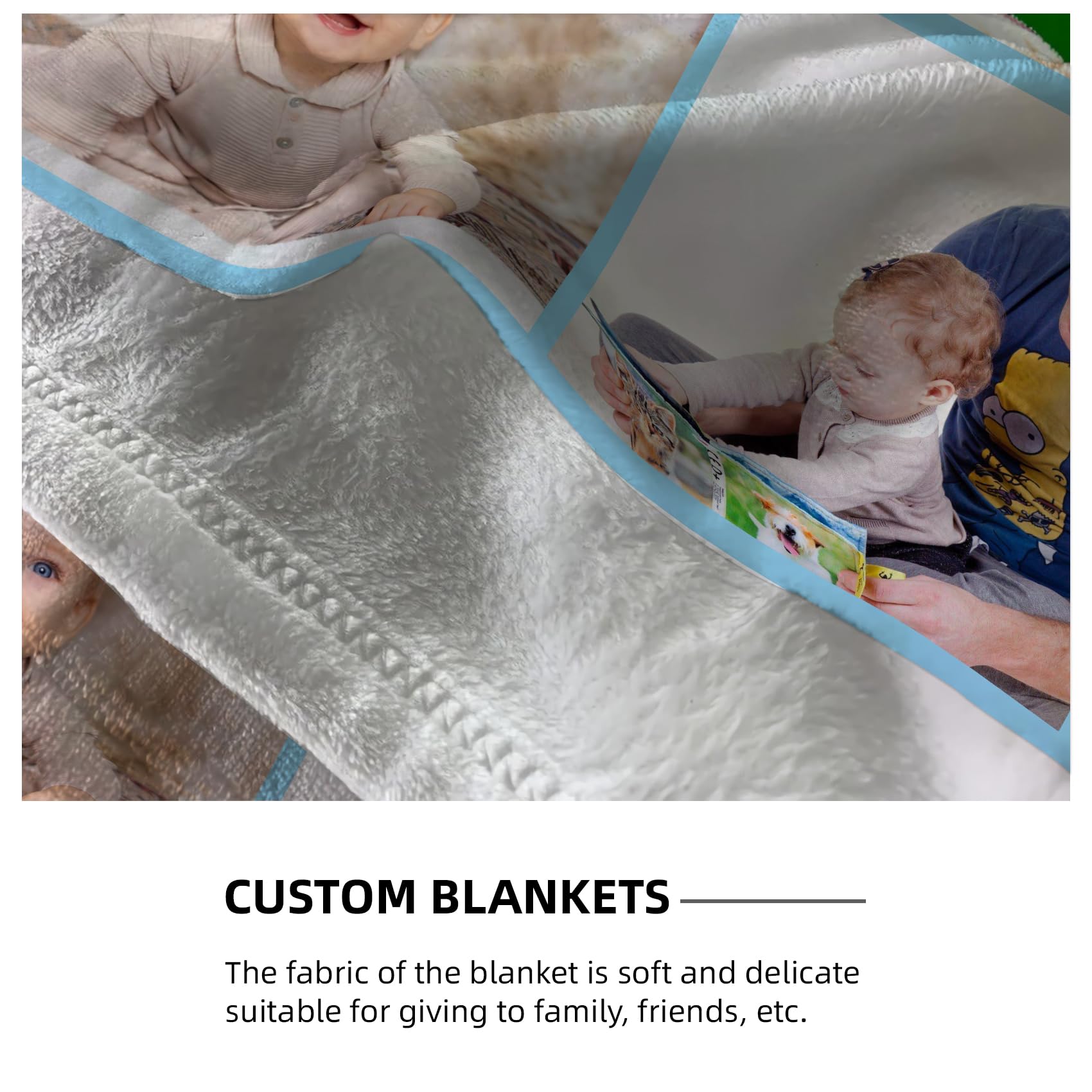 Coperta Personalizzata Con Foto Rainsar - Plaid In Flanella Anti-pilling - Regalo Su Misura Per Mamma, Papà, Amici - 7 Misure Disponibili - Stampe HD